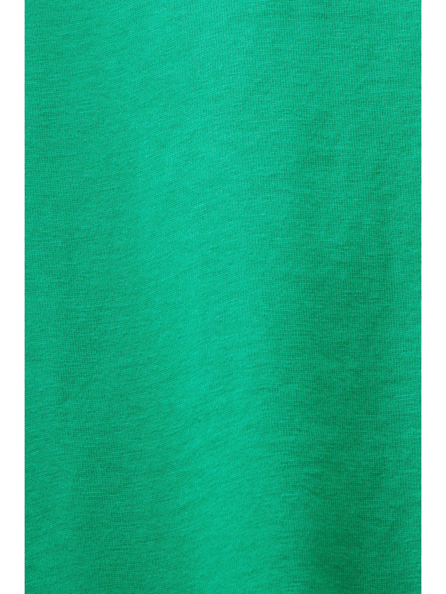 Baumwoll-T-Shirt Esprit (1-tlg) T-Shirt Rundhalsausschnitt GREEN mit