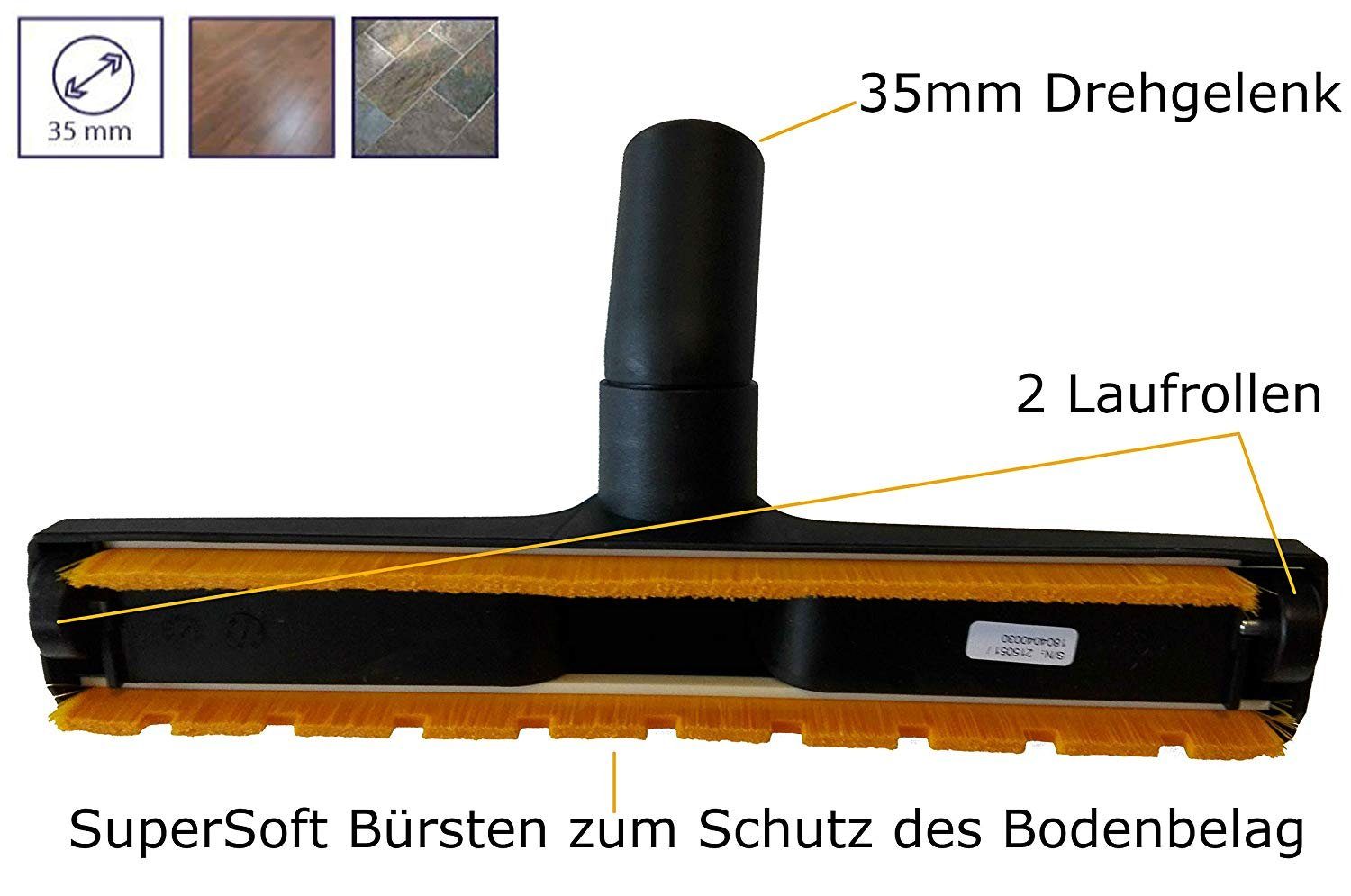 Maxorado Bodendüse BSGL Staubsauger-düse Parkett Ersatzteil Bosch BSGL3240GB/03 für