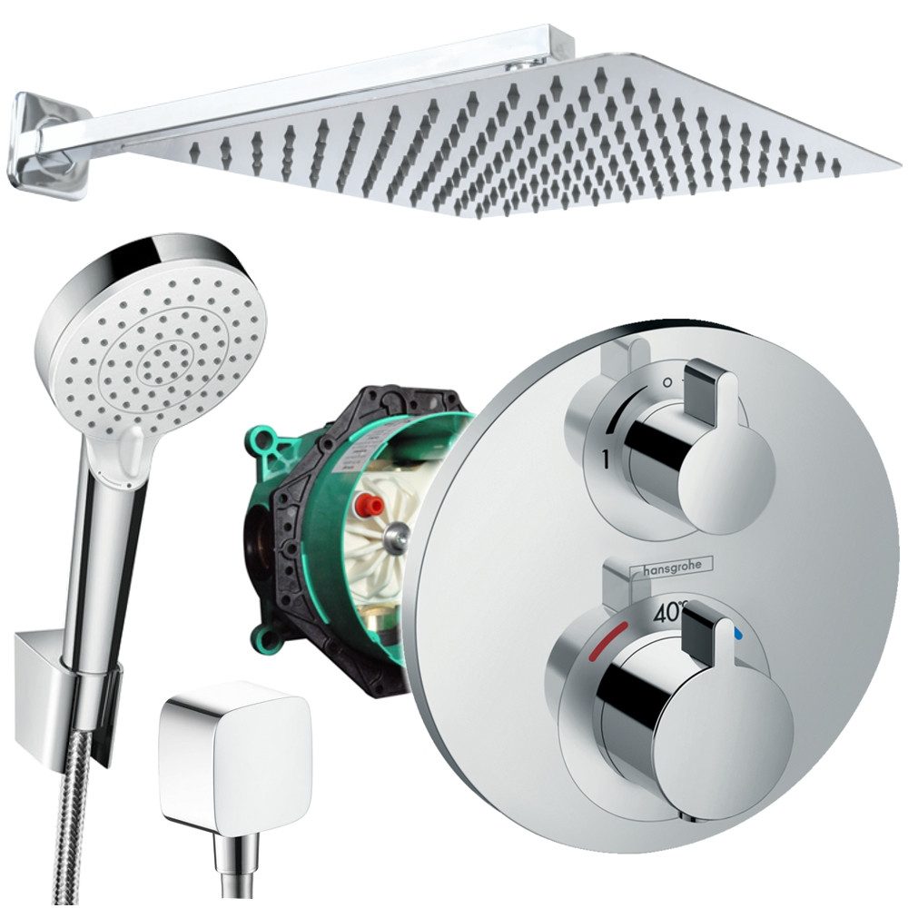 Hansgrohe und Jowi Duscharmatur Unterputz Duschsystem mit Kopfbrause, Ecost günstig online kaufen