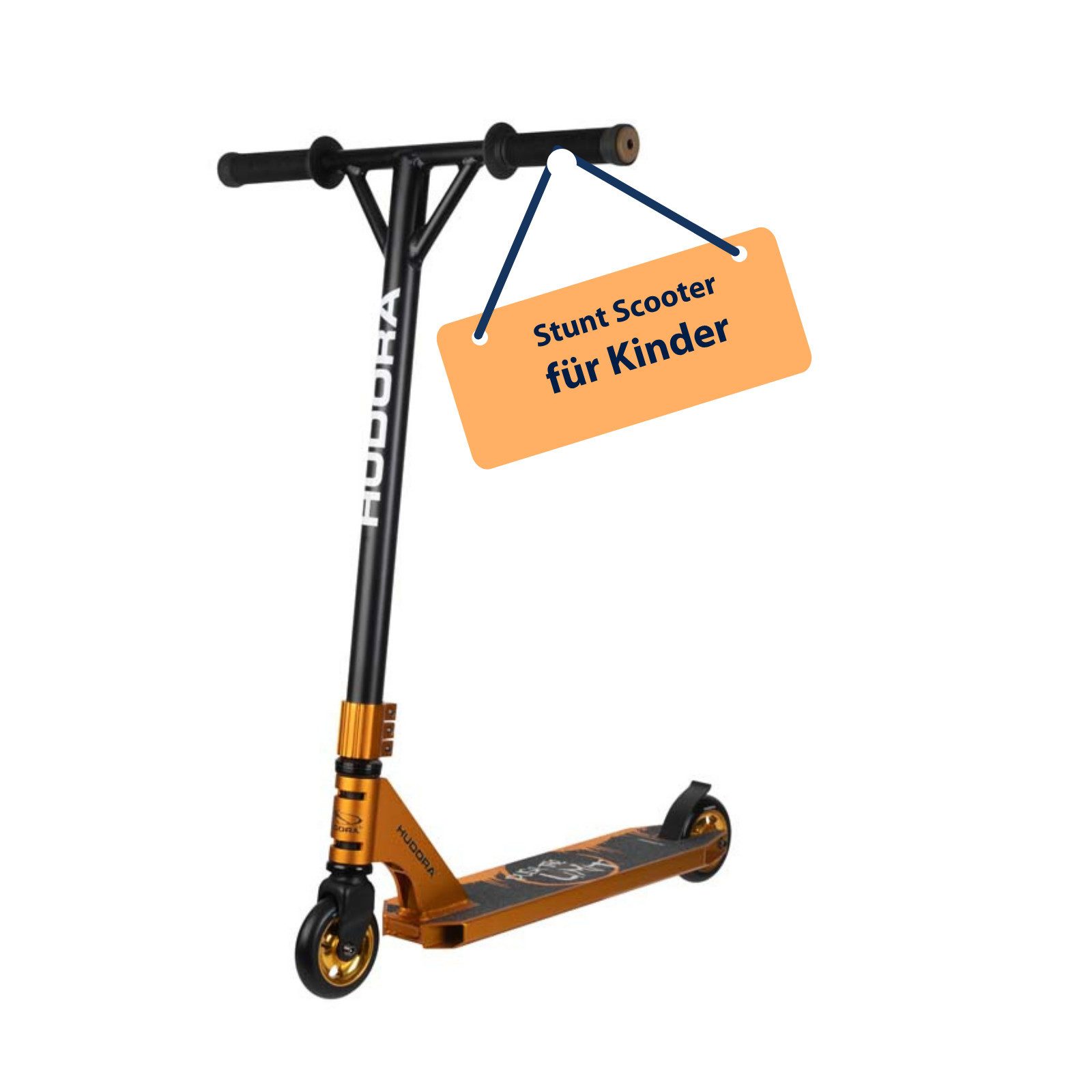 Hudora Городской скутер Stunt Скутеры XR-25.1, Trickroller, Tretroller, extrem robuster Kickscooter für Freestyler