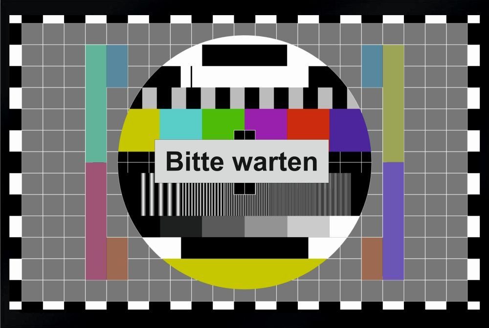 Ladreas Fußmatte Schmutzfangmatte Bitte warten Testbild F197, 60x40