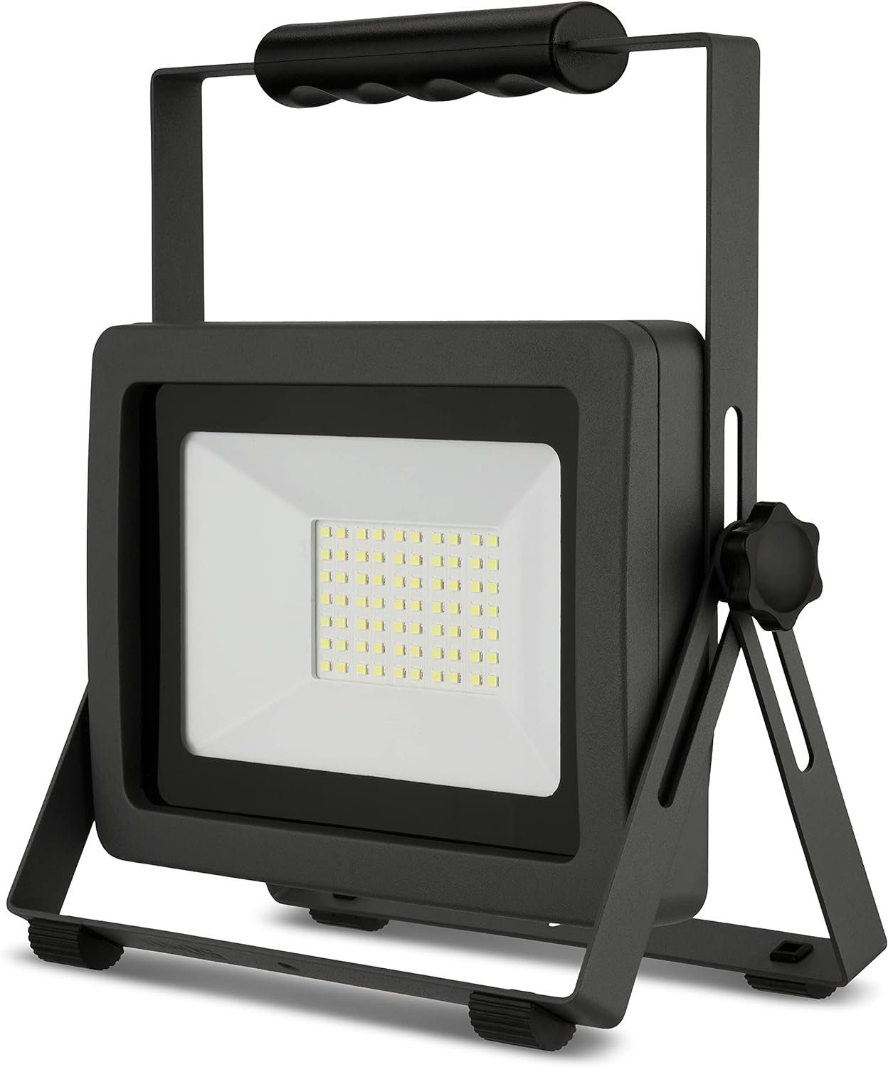 REV LED Arbeitsleuchte FLARE, 50 Watt, Tageslichtweiß, mit Standfuß & Tragegriff, IP65