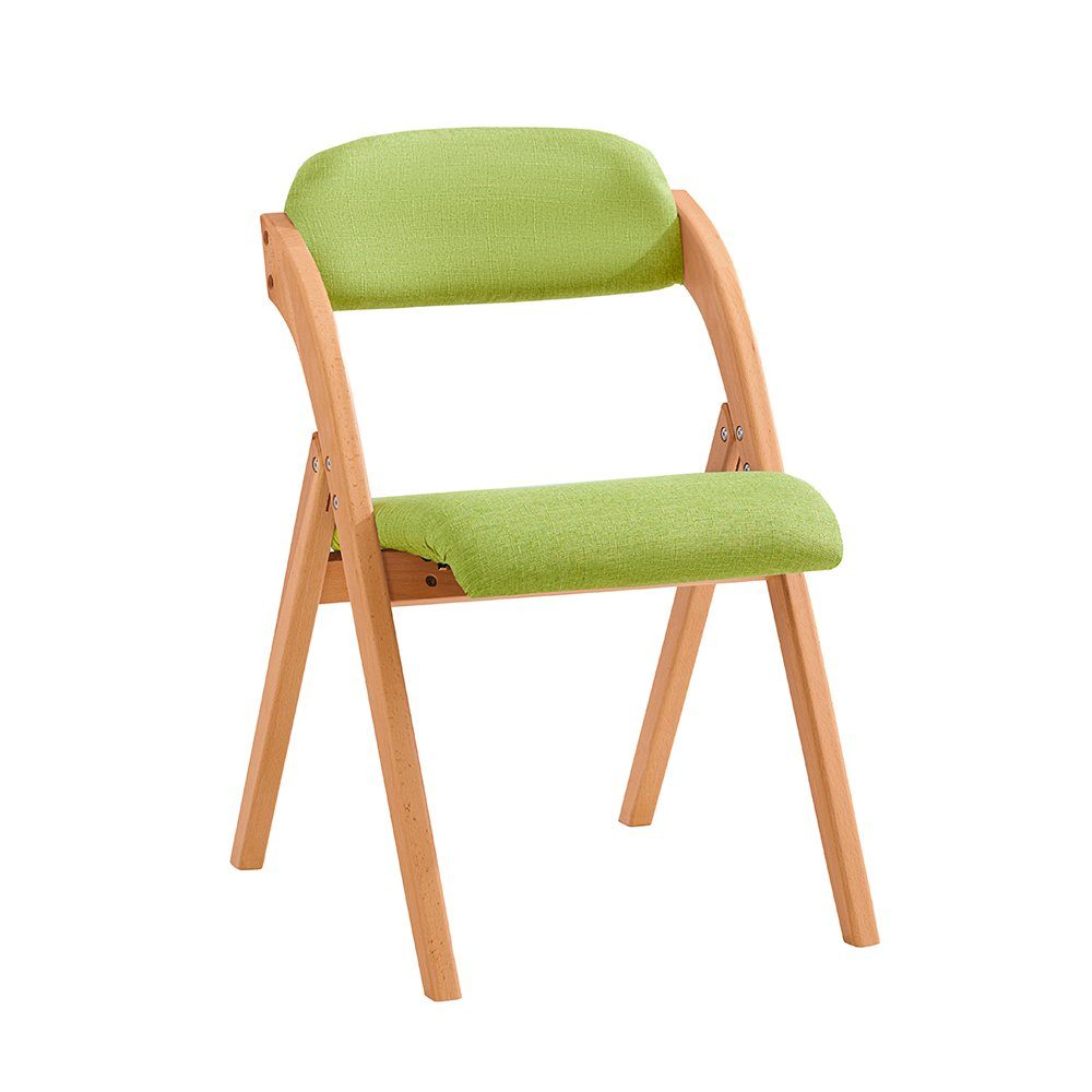 SoBuy Klappstuhl FST92, Klappstuhl Küchenstuhl mit gepolsterter Sitzfläche und Lehne grau Grün
