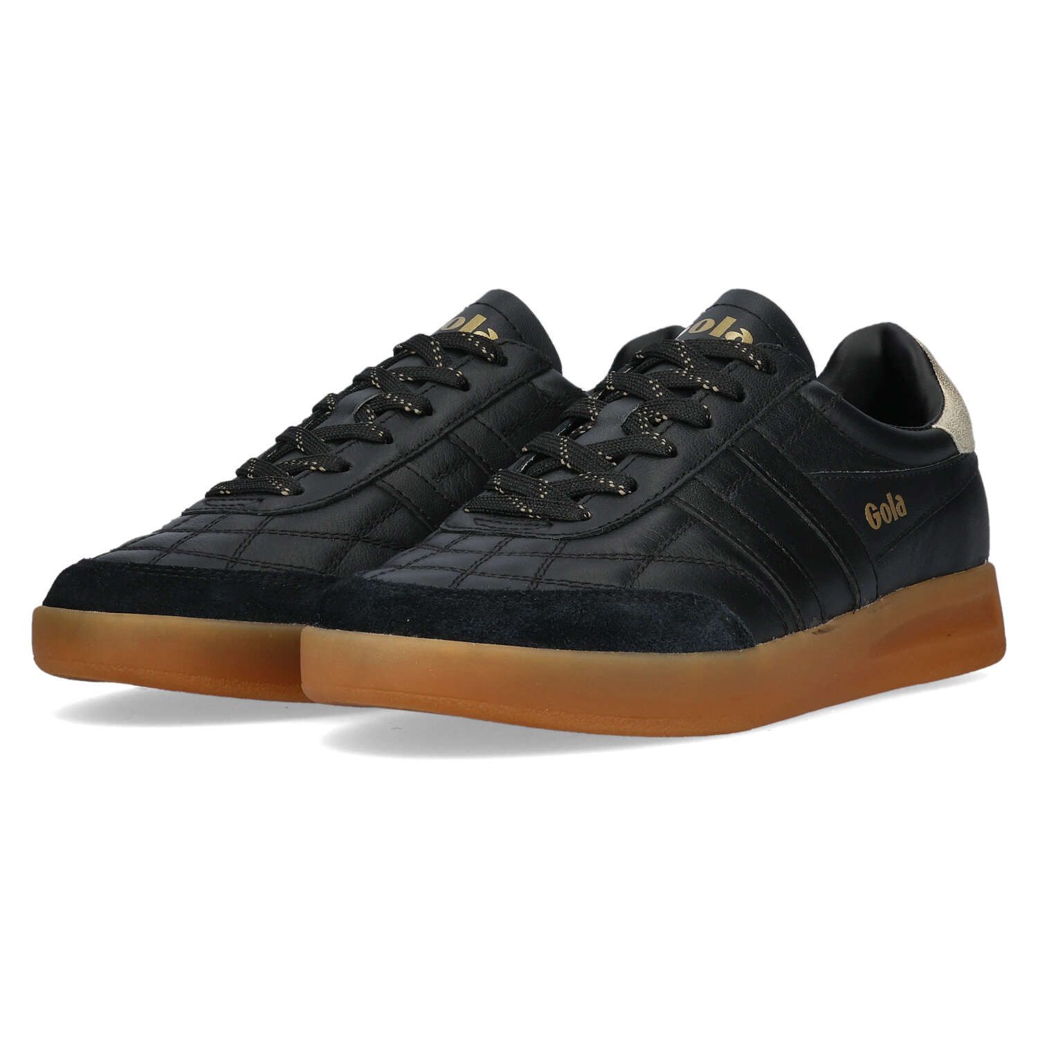Gola Gola Stadia Leather Black/Gold/Gum Sneaker