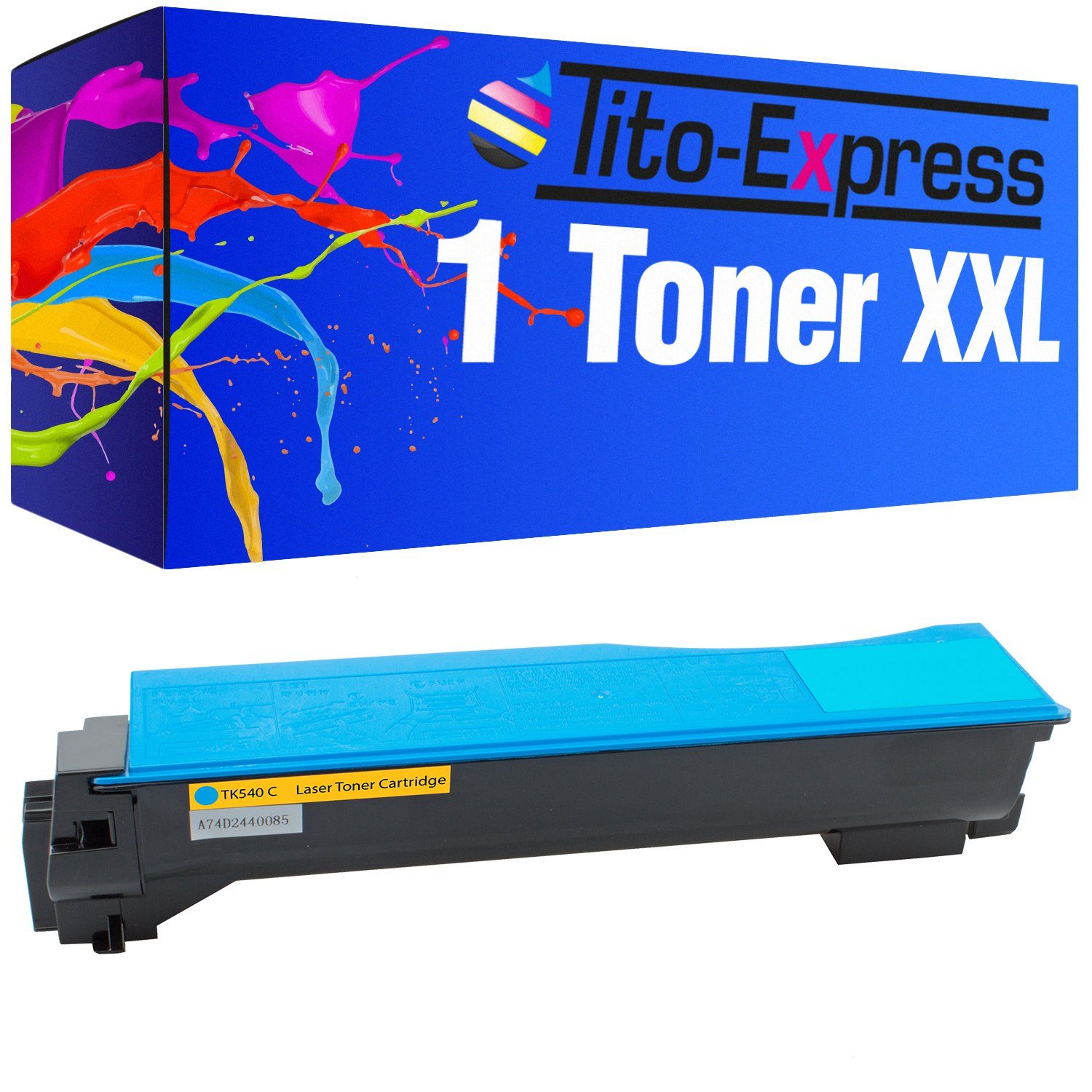 Tito-Express Tonerpatrone ersetzt Kyocera TK 540 Kyocera TK-540 KyoceraTK540 Cyan, für FS-C-5100DN