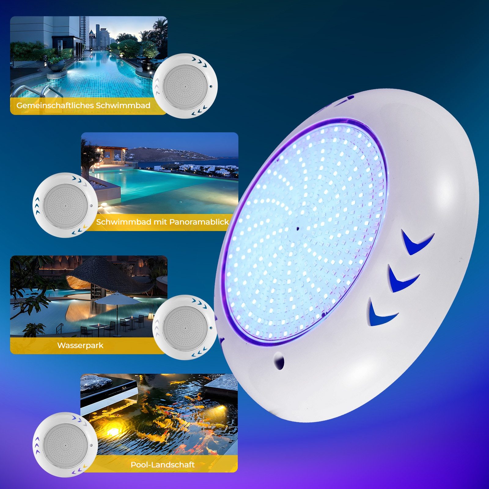 BlingBin Pool-Lampe 55W RGB LED Poolbeleuchtung, günstig online kaufen