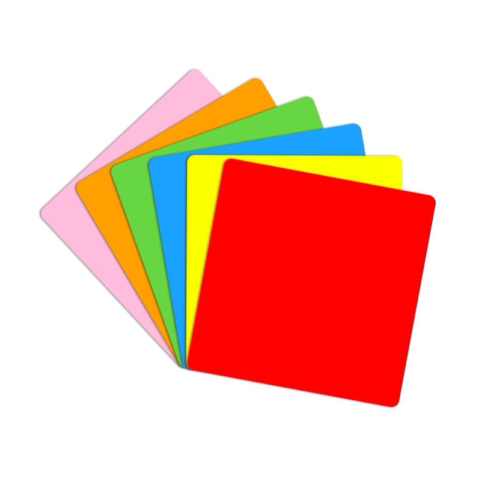 LMG Germany Haftnotizen Wiederverwendbare Haftnotizen 10x10 cm, 12 Stück, 6 Farben, Wiederverwendbar, trocken abwischbar, 6 Farben, ohne Rückstände