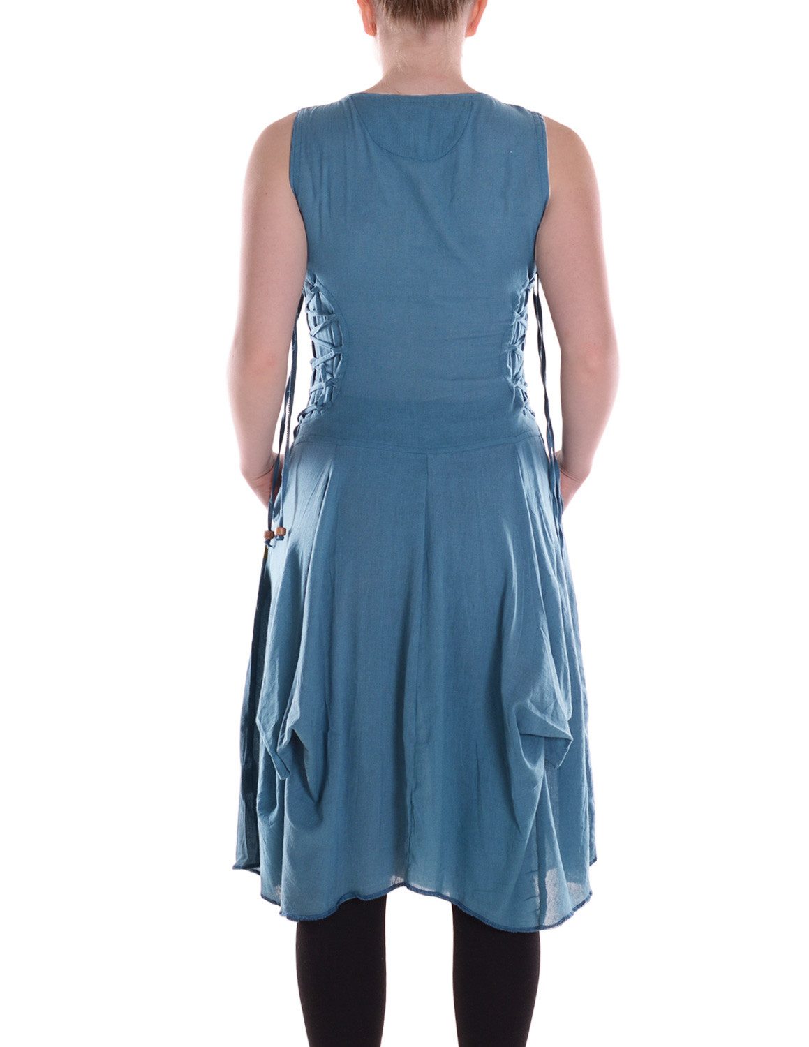 Vishes Midikleid Knielanges Kleid Baumwolle Casual günstig online kaufen