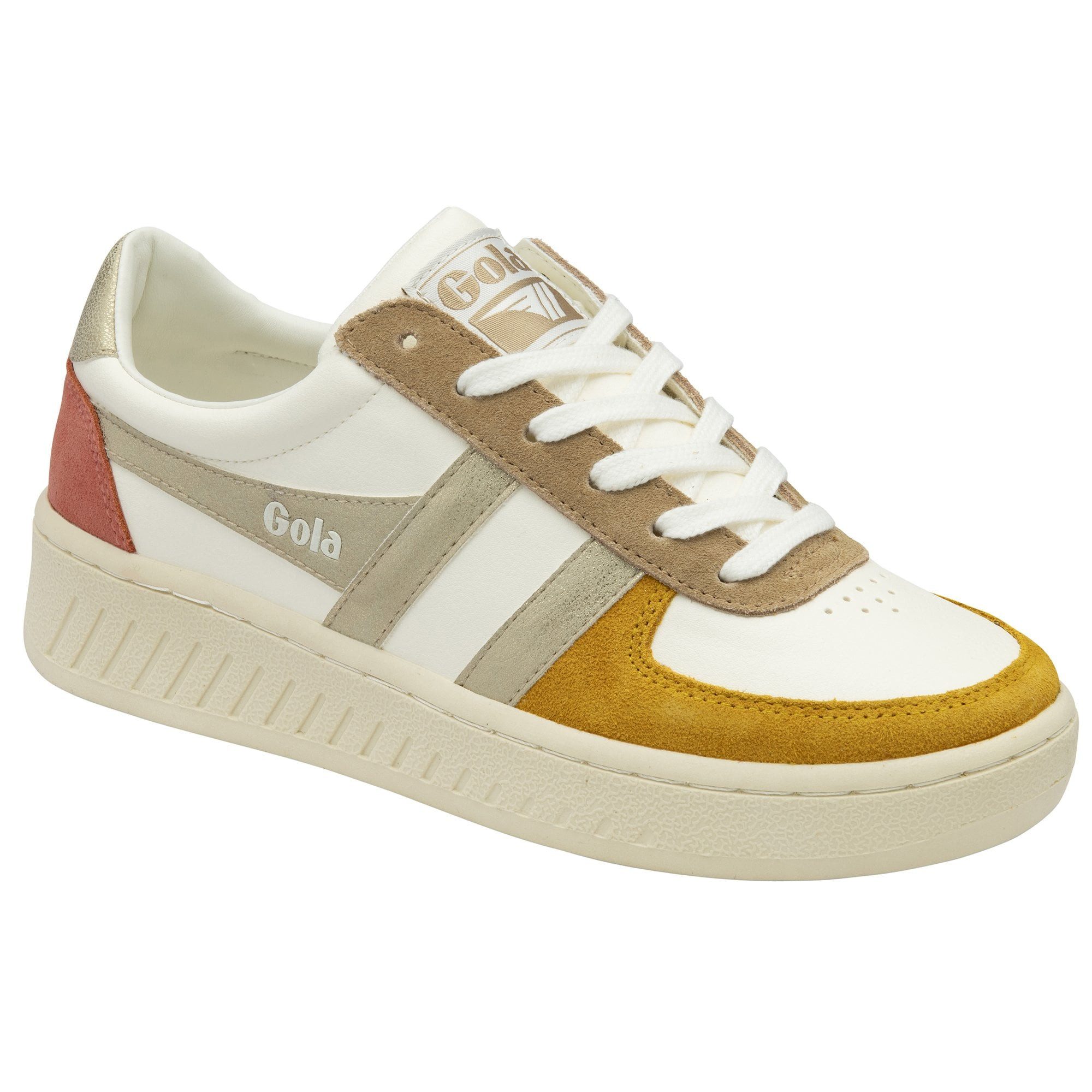 Gola Grandslam Quadrant weiss/gold/gelb Damen Sneaker