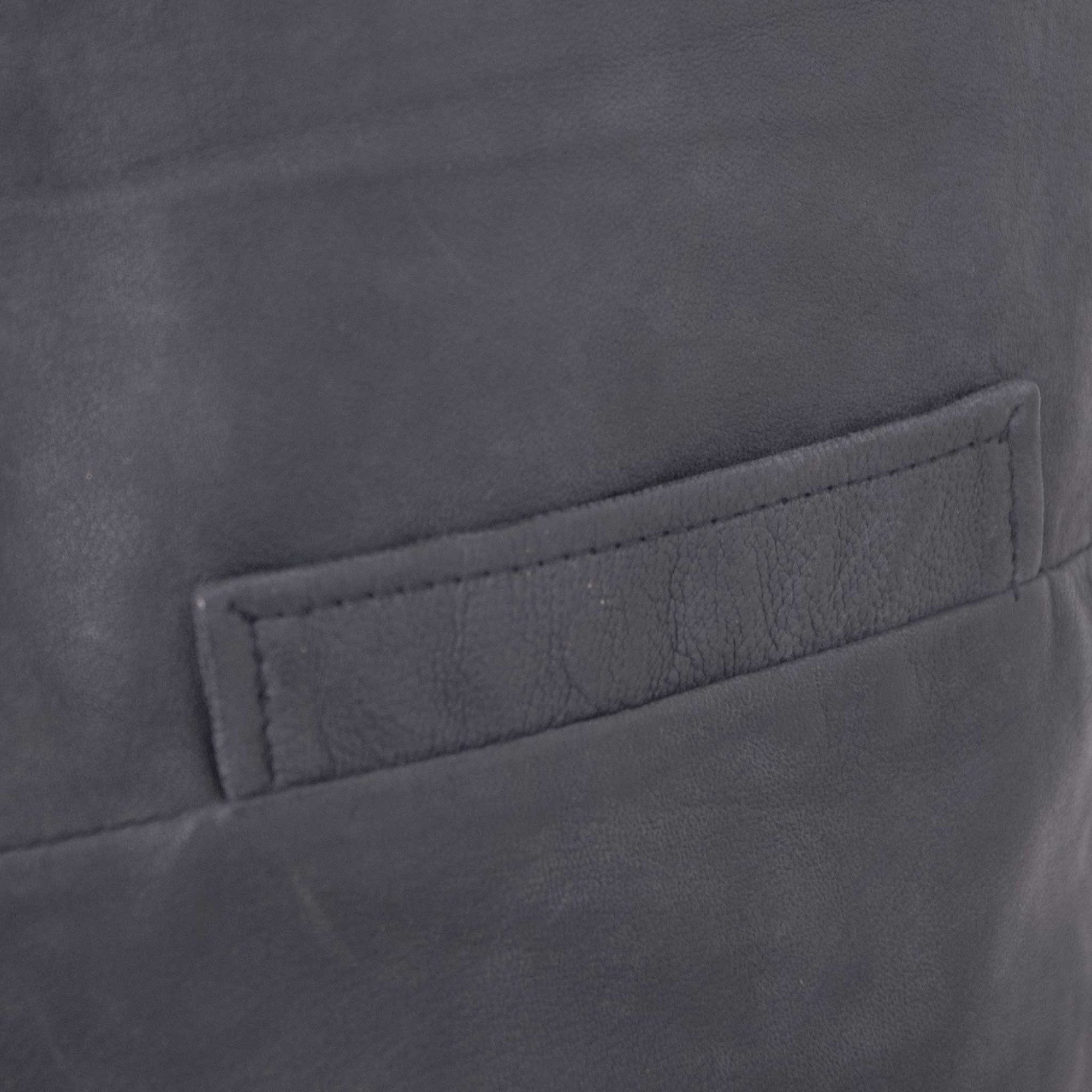 Maddox Lederweste Emilio MADDOX - Herren Lederweste Lammnubuk navy