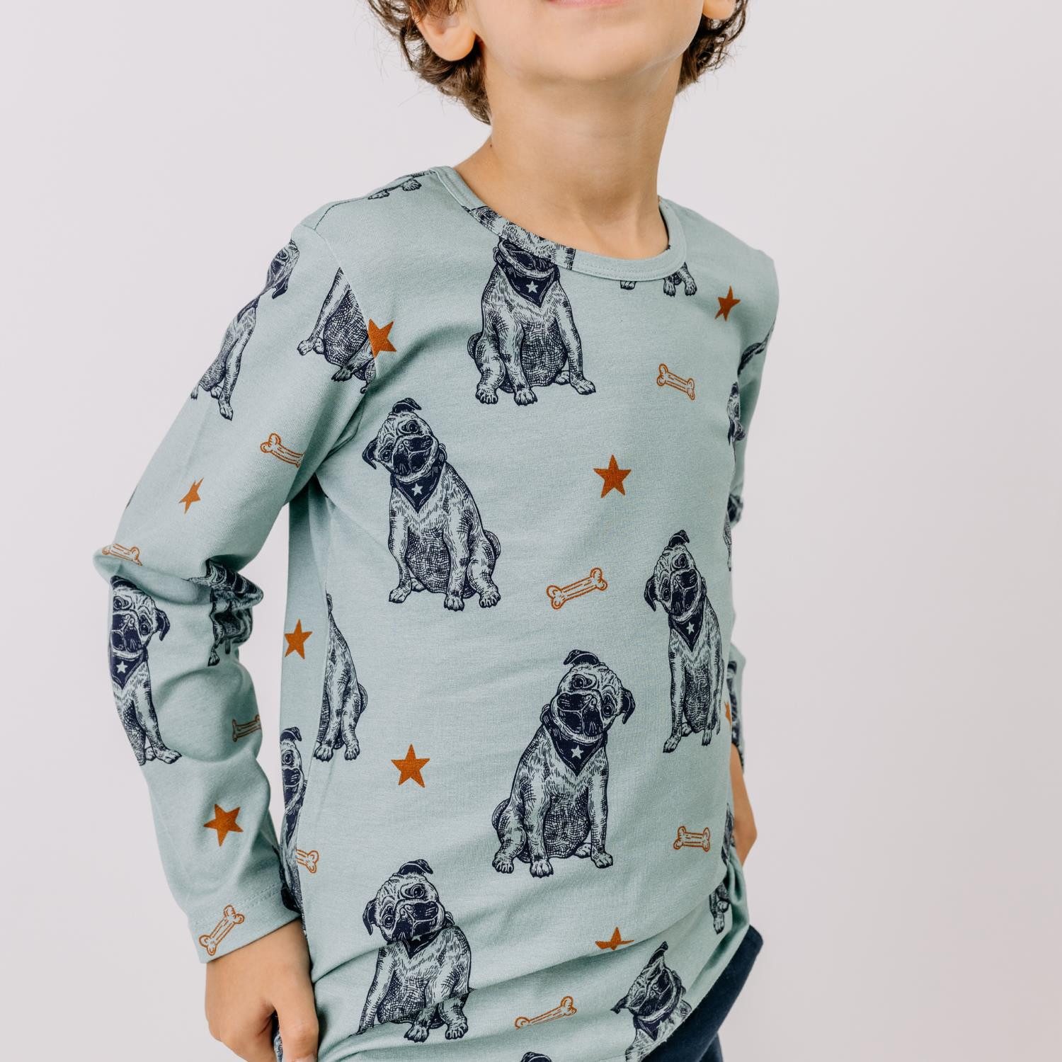 Walkiddy Langarmshirt Walkiddy mit Hundemotiv aus Bio Baumwolle Bio Baumwolle,GOTS,Kinderbekleidung,nachhaltige Klamotten,Langarm
