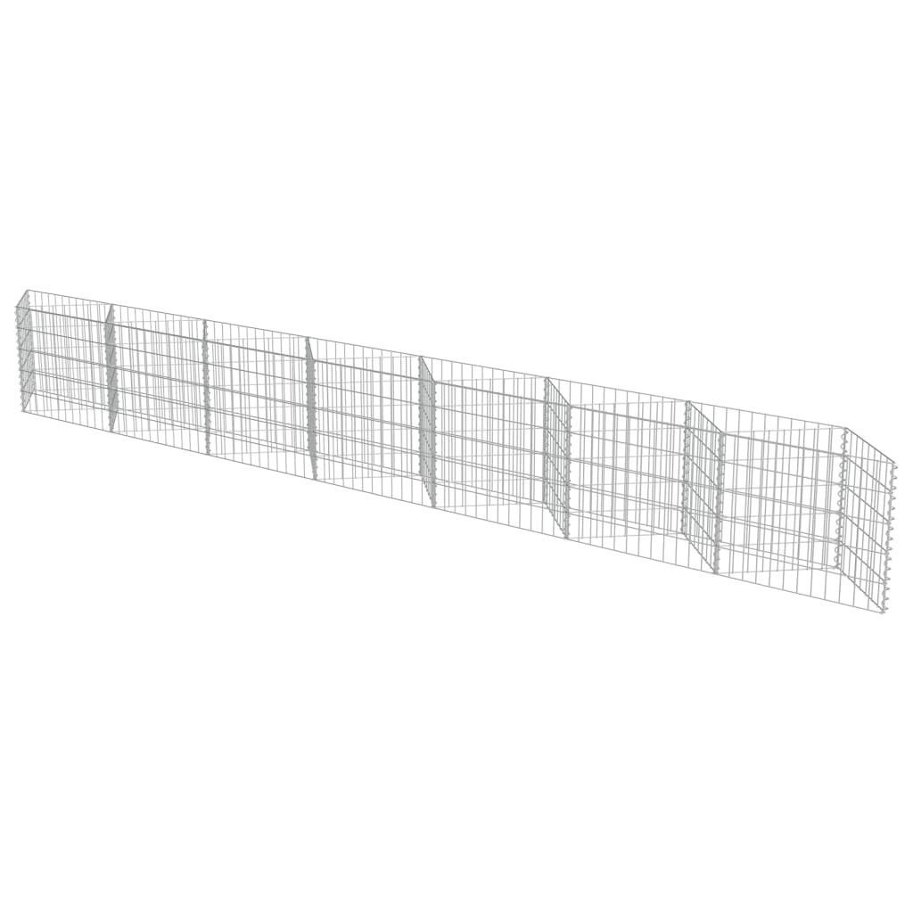 vidaXL Gartenzaun Gabionenwand Verzinkter Stahl 450×30×50 günstig online kaufen