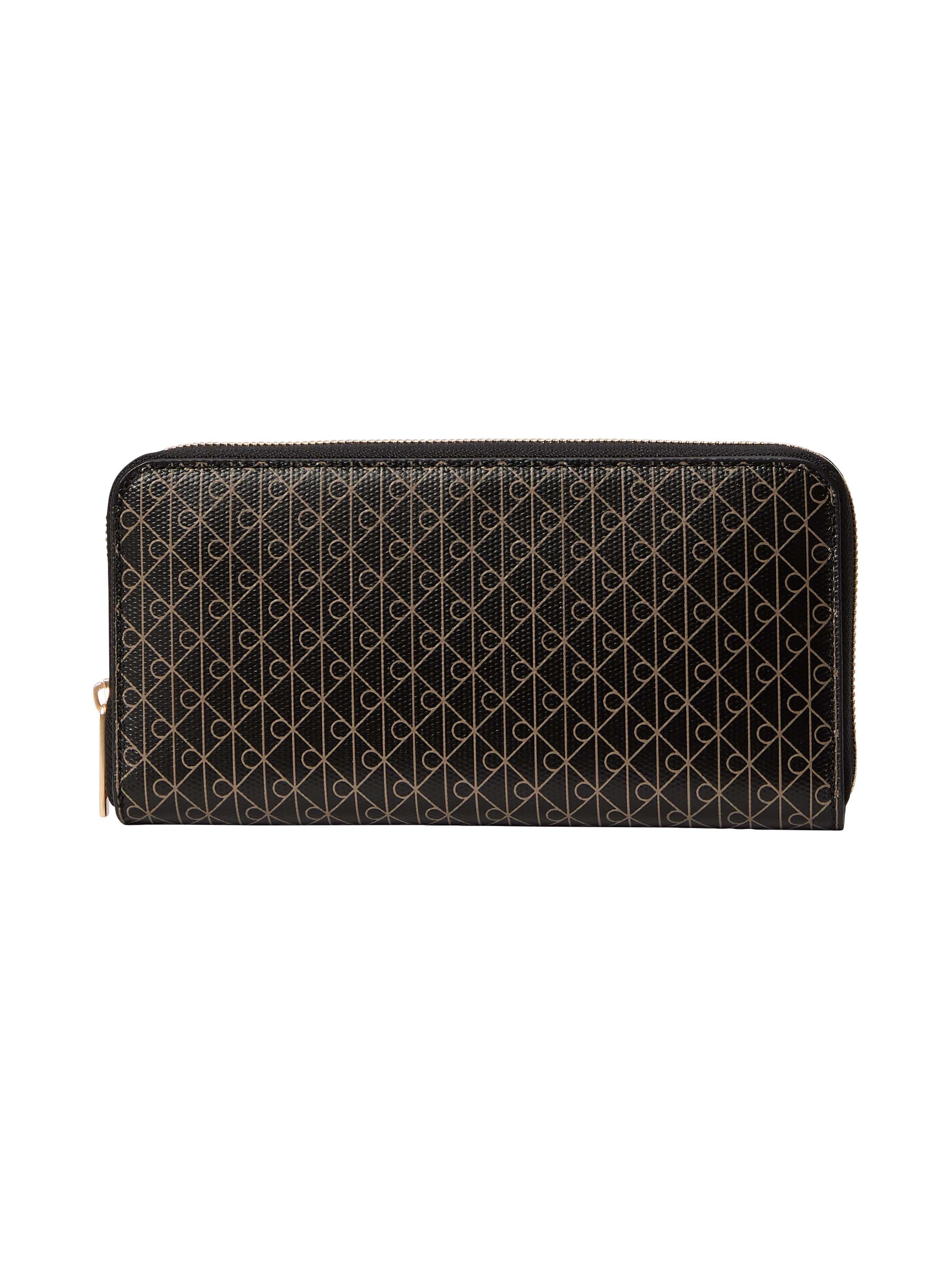 Calvin Klein Geldbörse EMBLEM AOP LONG ZIP AROUND, Geldbeutel, Portemonnaie, Money Pocket