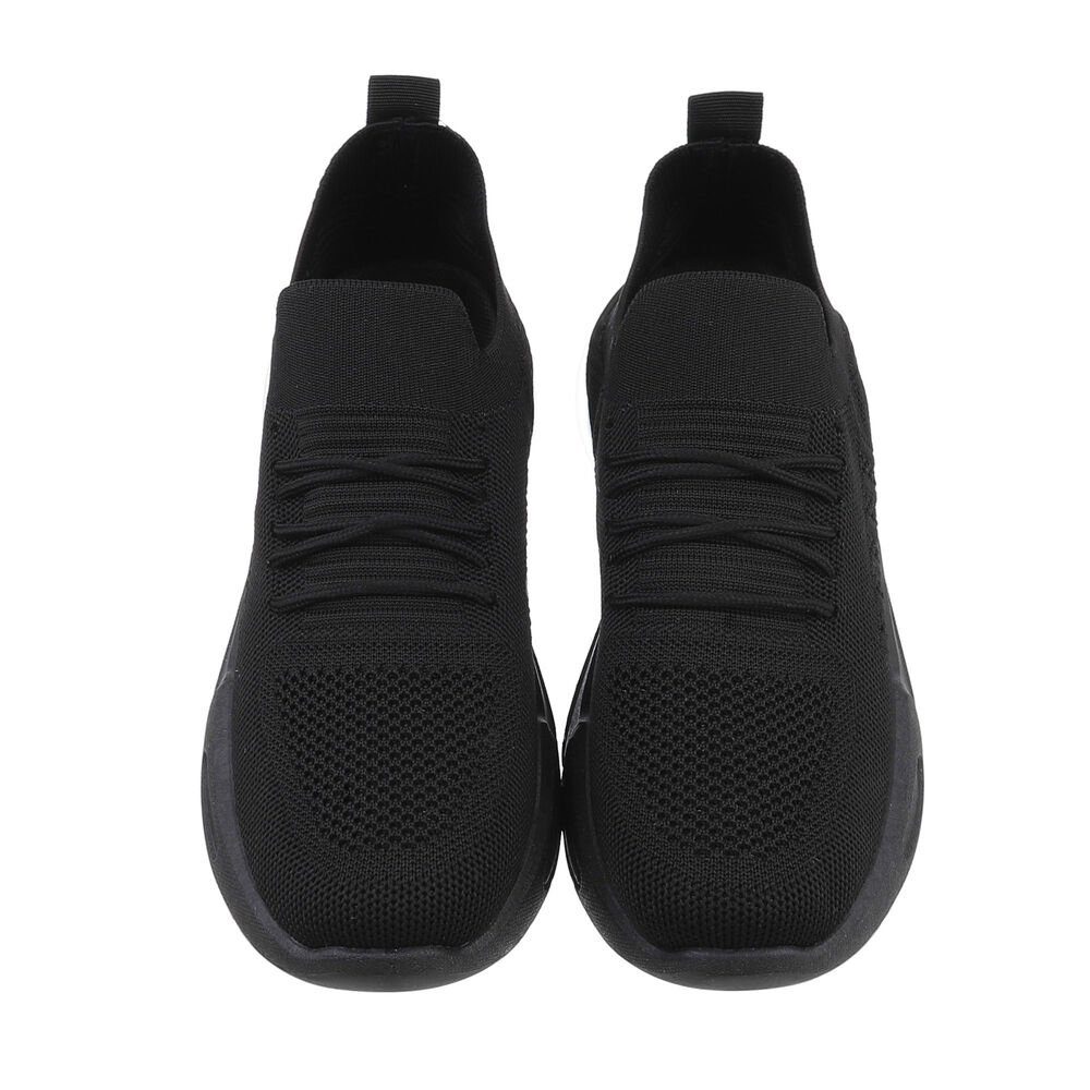 Coolwalk Herren Low-Top Freizeit Sneaker Flach Sneakers in Schwarz