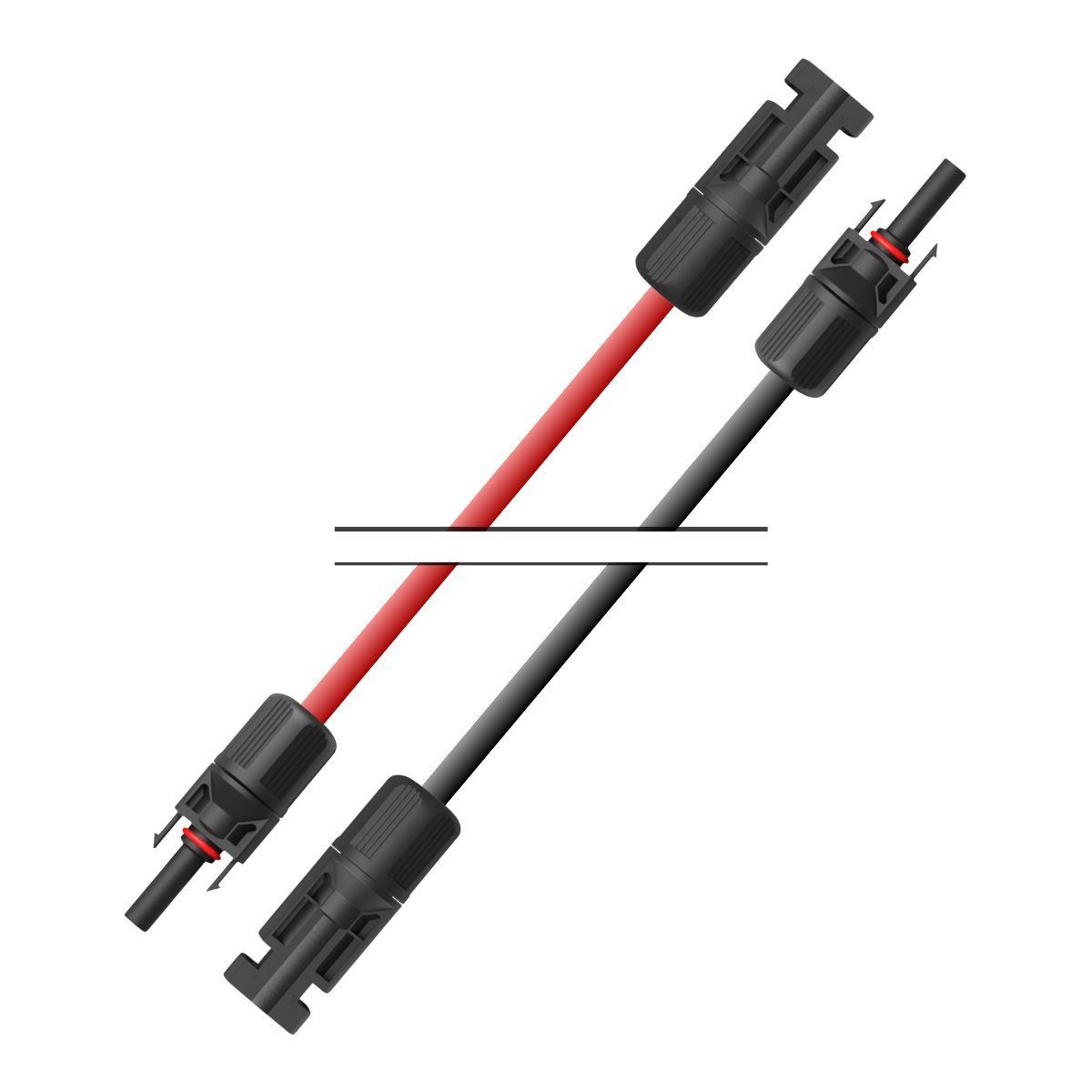 smartEC Solarkabel Verlängerungskabel 4 - 6mm² mit Stecker 2x 15m 4mm² Solarkabel, Außenduchmesser: 5,2mm (1500 cm), Kabeltyp H1Z272-K IP68 Verlängerungskabel 1 – Bild 5 von 5