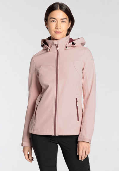 Icepeak Softshelljacke D SOFTSHELLJACKE BRENHAM mit hohem Stehkragen