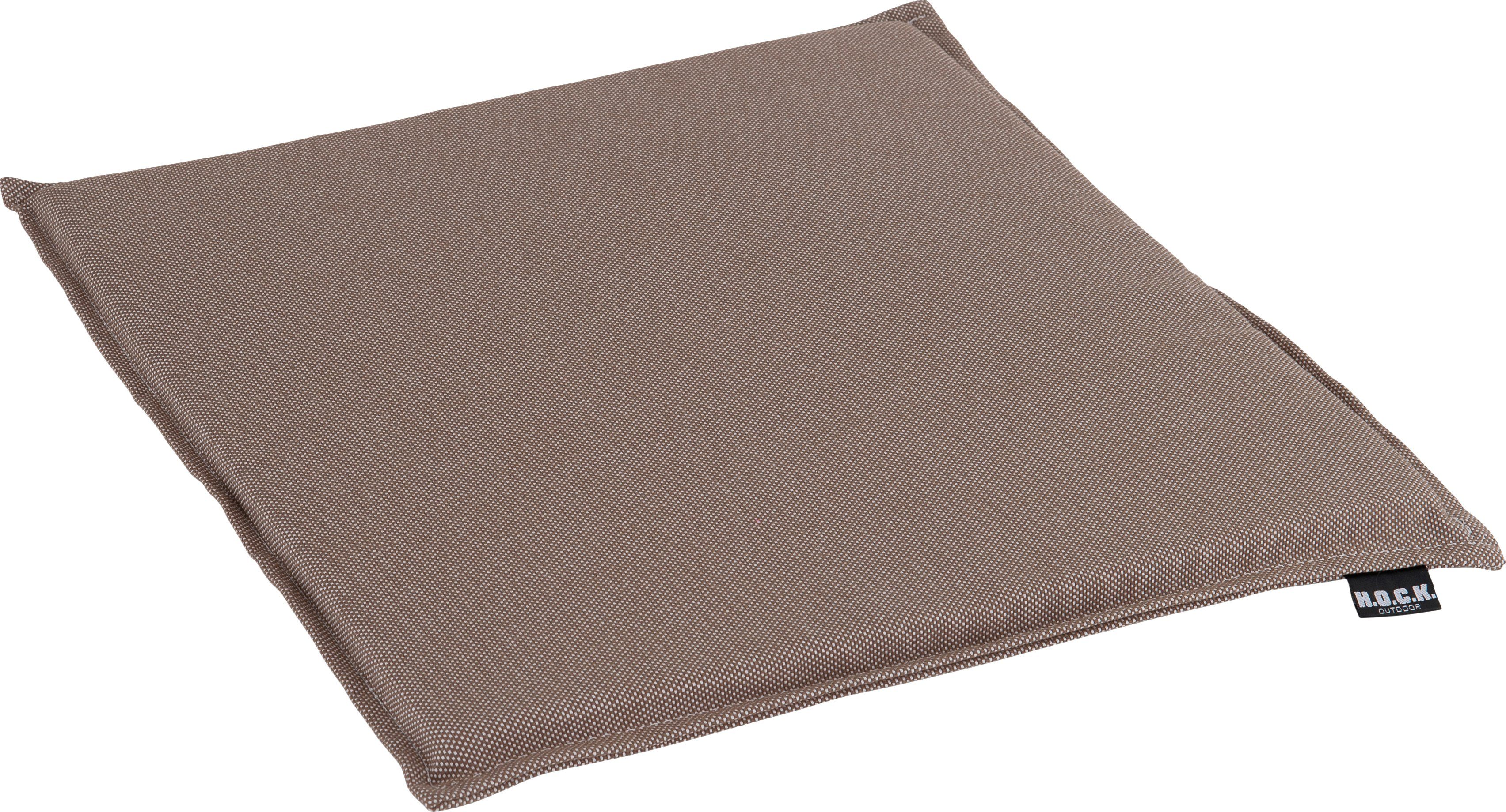 H.O.C.K. Sitzkissen Caribe 2cm, Kissenhöhe Outdoor taupe/taupe-braun - 2cm geeignet