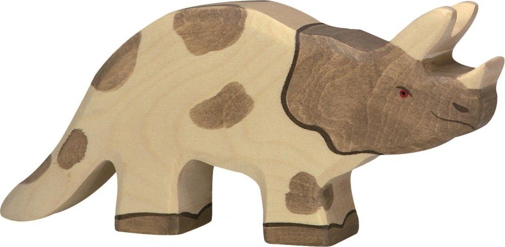 Triceratops Holz HOLZTIGER Holztiger Tierfigur aus