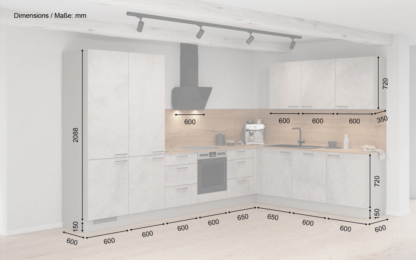 nobilia® Winkelküche Bergen, individuell anpassbar, gratis Küchenplanung mit Profis, (Breite 613.2 cm), vormontiert, wahlw. mit E-Geräten, inkl. Lieferung