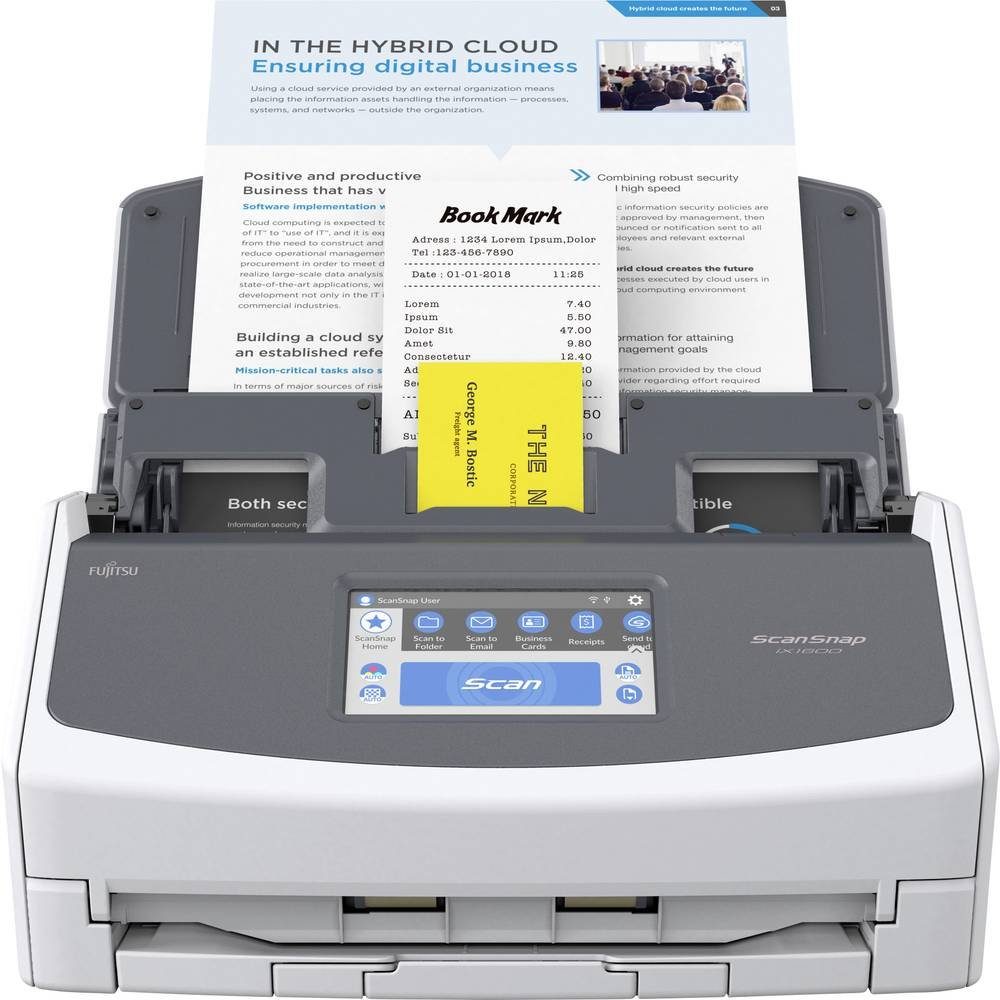 Ricoh Fujitsu Duplex-Dokumentenscanner PA03770-B401 Dokumentenscanner, (Touchscreen Farbdisplay)