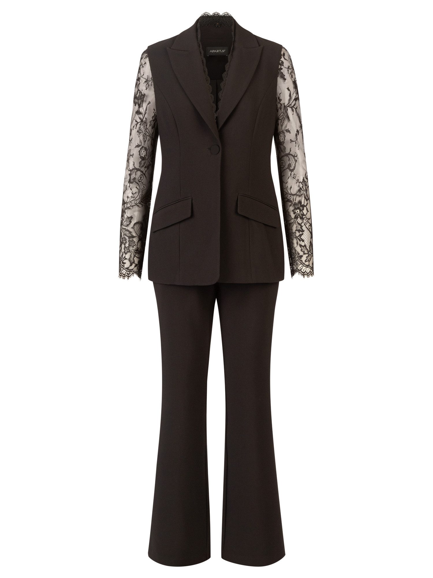 Apart pantsuit with lace details and decorative edge
