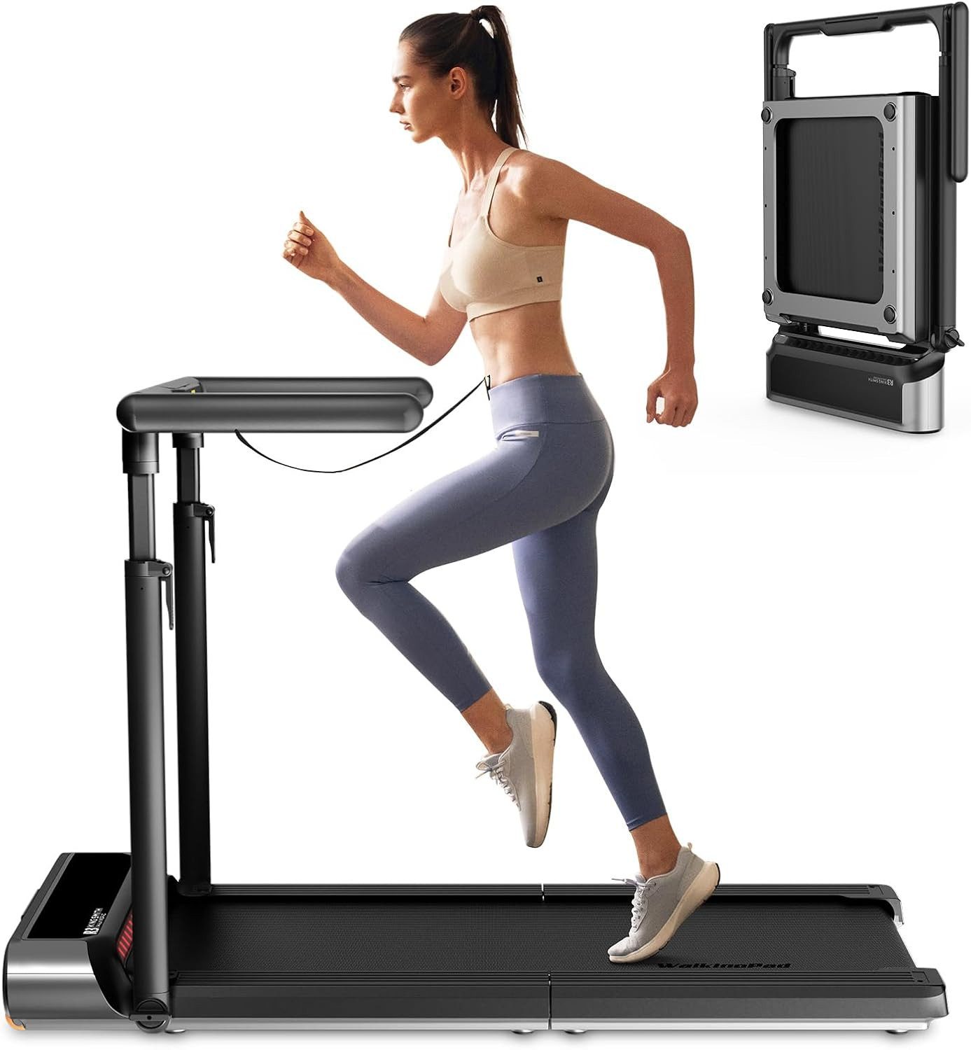 Kingsmith Laufband WalkingPad R3 Hybrid+ Klappbares Laufband, App Steuerung,Doppelfalttechnik,Manueller&automatischer Modus,1-12km/h