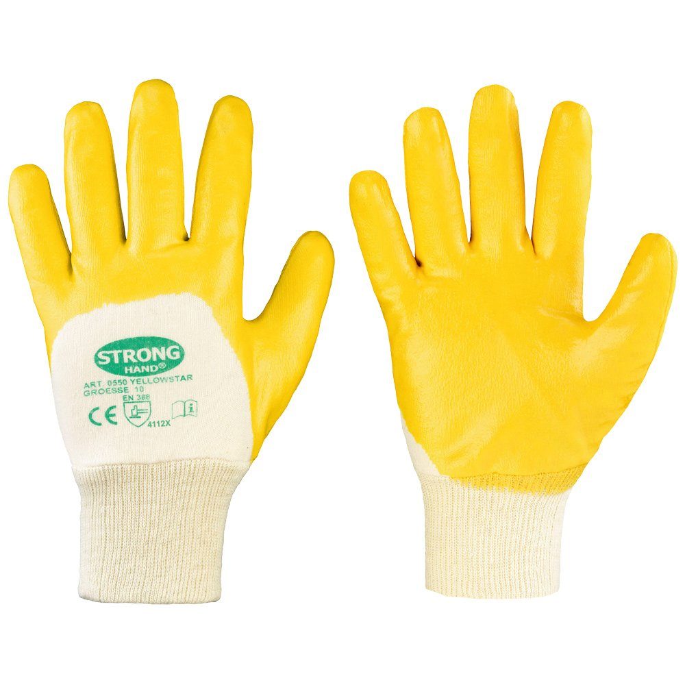 Paar STRONGHAND® Nitril-Handschuhe *YELLOWSTAR* 3 Feldtmann