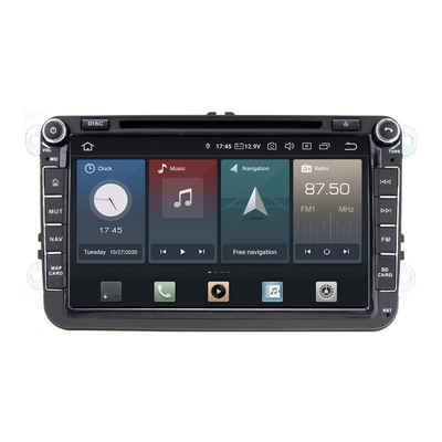 TAFFIO »Für Seat Skoda VW Golf 5 Golf 6 8" Touch Android Autoradio CarPlay« Einbau-Navigationsgerät