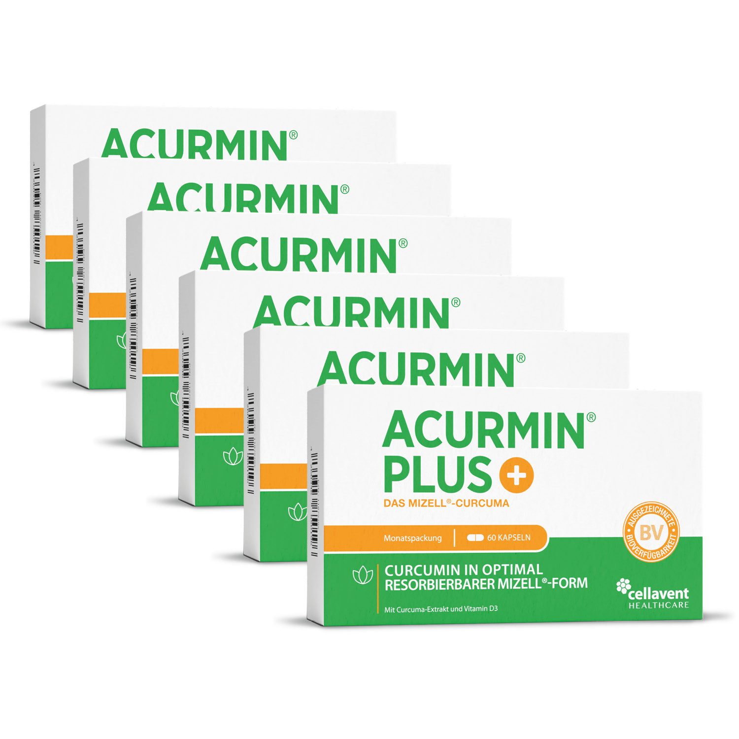 Cellavent Healthcare Kurkuma Kapseln - 185x effektiver - 10.000 mg Kurkuma Pulver/Tag Kapseln