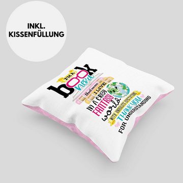 Trendation Dekokissen Trendation - Leseratte Geschenk Kissen I'm A Book Nerd Bücher Lesen Bücherwurm Geschenk Spruch Lesen Dekokissen mit Füllung 40x40