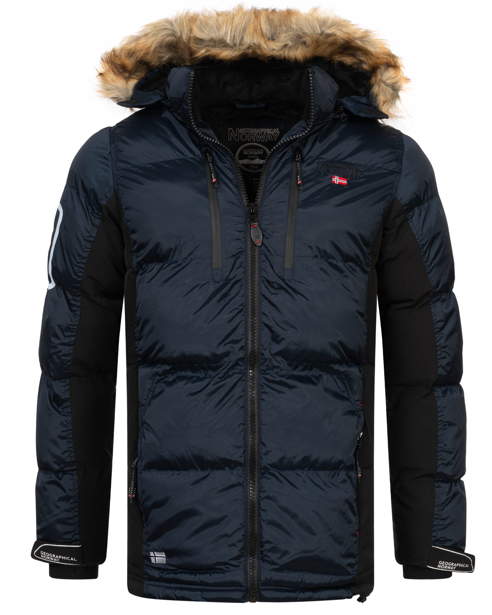 Geographical Norway Parka Winter Jacke Parka Outdoorjacke Funktionsjacke Winterparka Steppjacke Navy