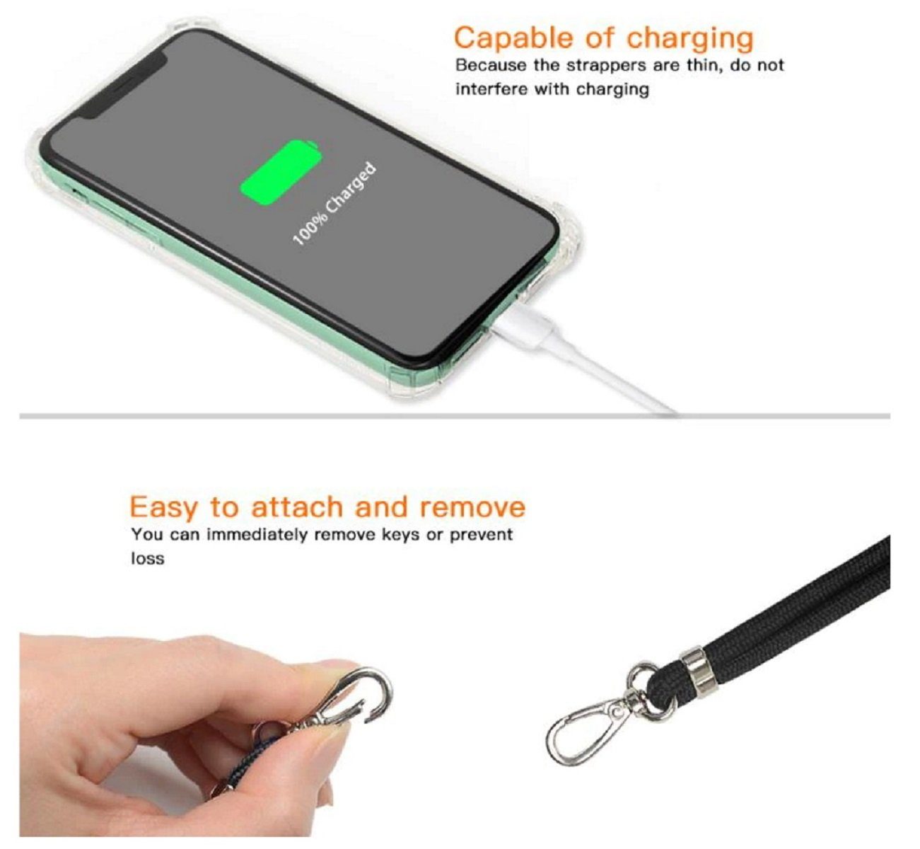 COFI 1453 Handykette Handyhalterung Handykette Schnur zum Umhängen für Smartphones – Bild 5 von 5