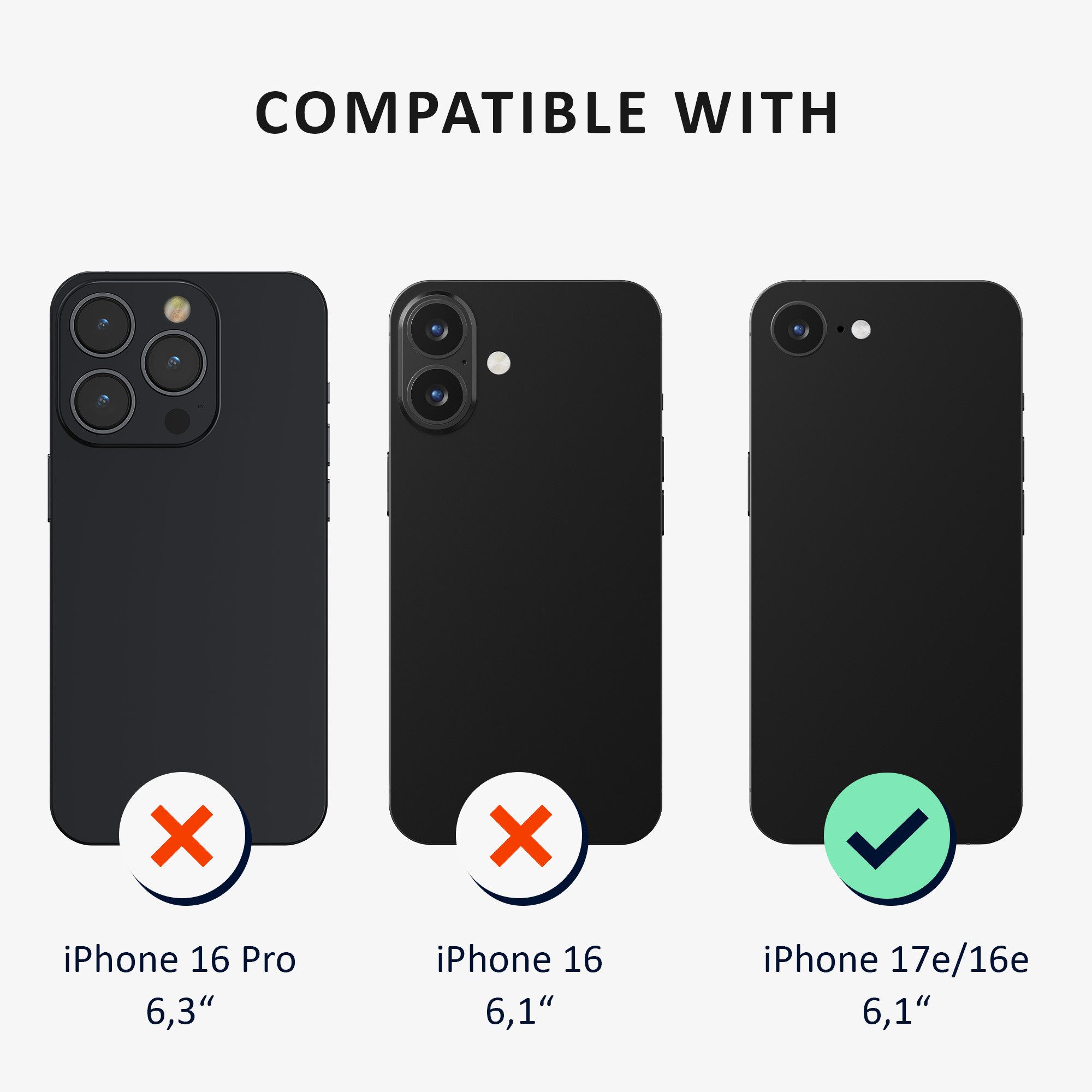 kalibri Smartphone-Hülle Schutzhülle Ringhalter für Apple iPhone 17e / iPhone 16e Hülle, Kickstand 360° Ringhülle kompatibel mit MagSafe