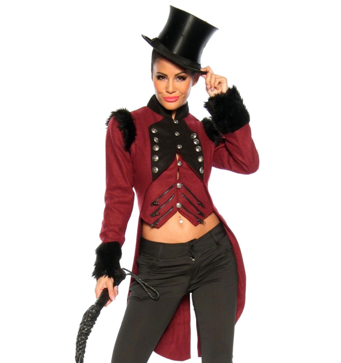 Atixo Kostüm Dompteurfrack Steampunk Mantel Dompteur Karneval Fasching