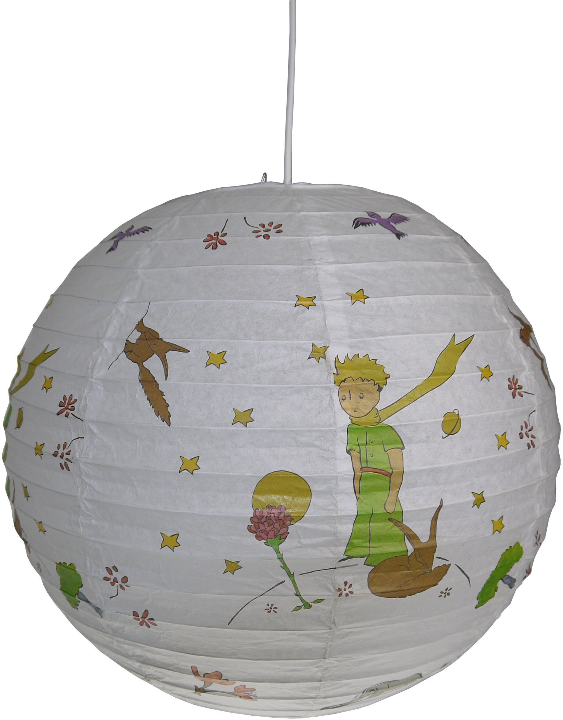 niermann Hängeleuchte Kleiner Prinz, Kinderlampe, Kinderzimmer, Papier-Pendelleuchte Prinz