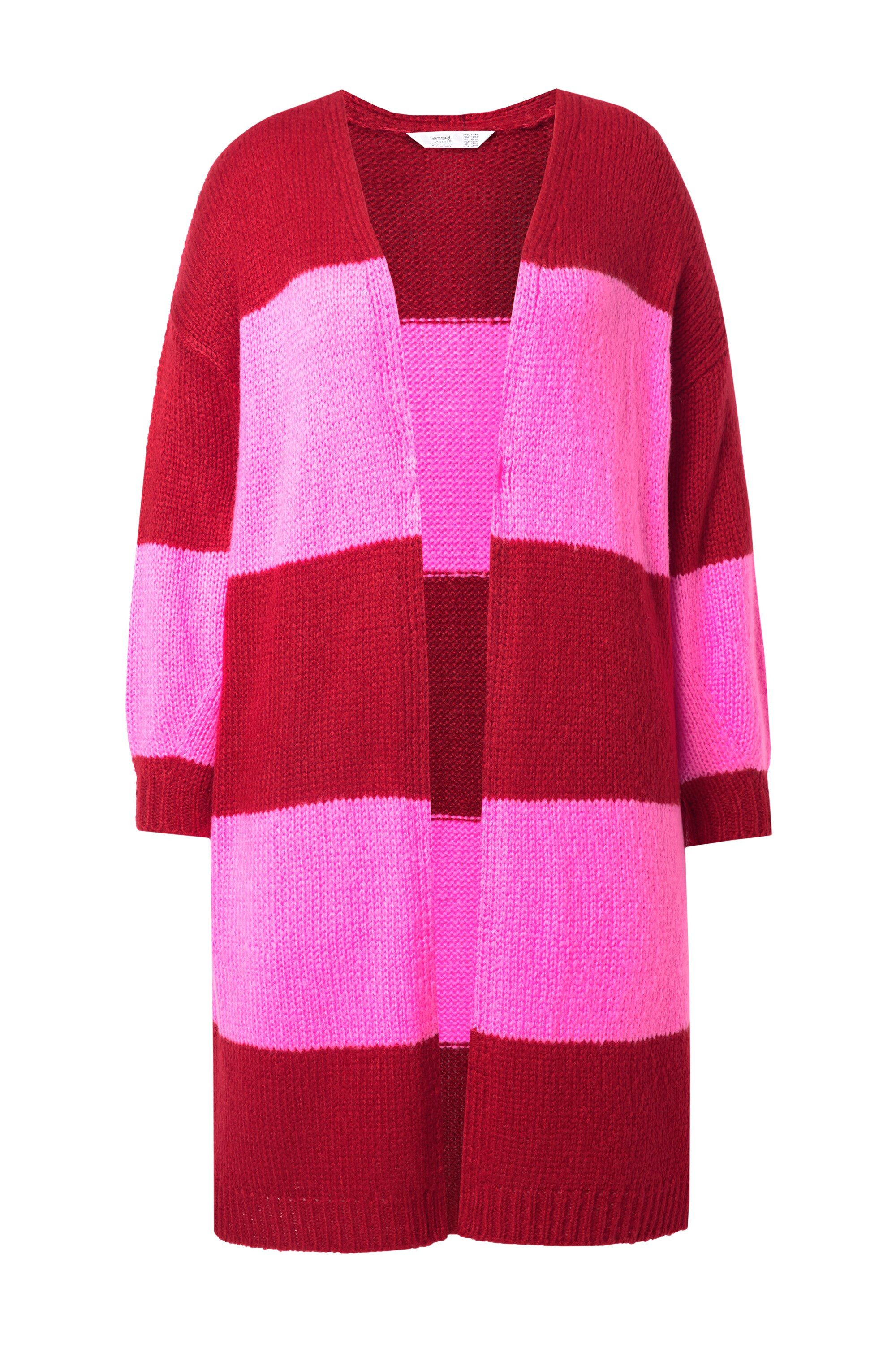 Angel of Style Strickjacke Long-Strickjacke Straight Fit Blockstreifen günstig online kaufen