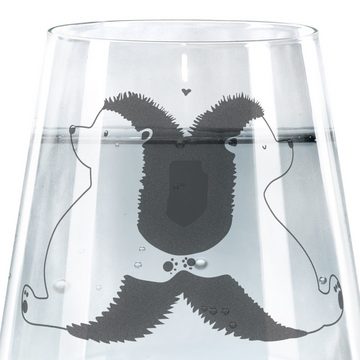 Mr. & Mrs. Panda Glas Igel händchenhaltend - Transparent - Geschenk, Wasserglas, Spülmaschi, Premium Glas, Elegantes Design