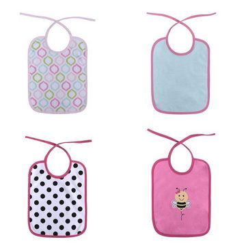 Baby Care Lätzchen Babylatz 7-teiliges Set, (1-St), zweilagig, waschbar, Bindebänder, ab Geburt