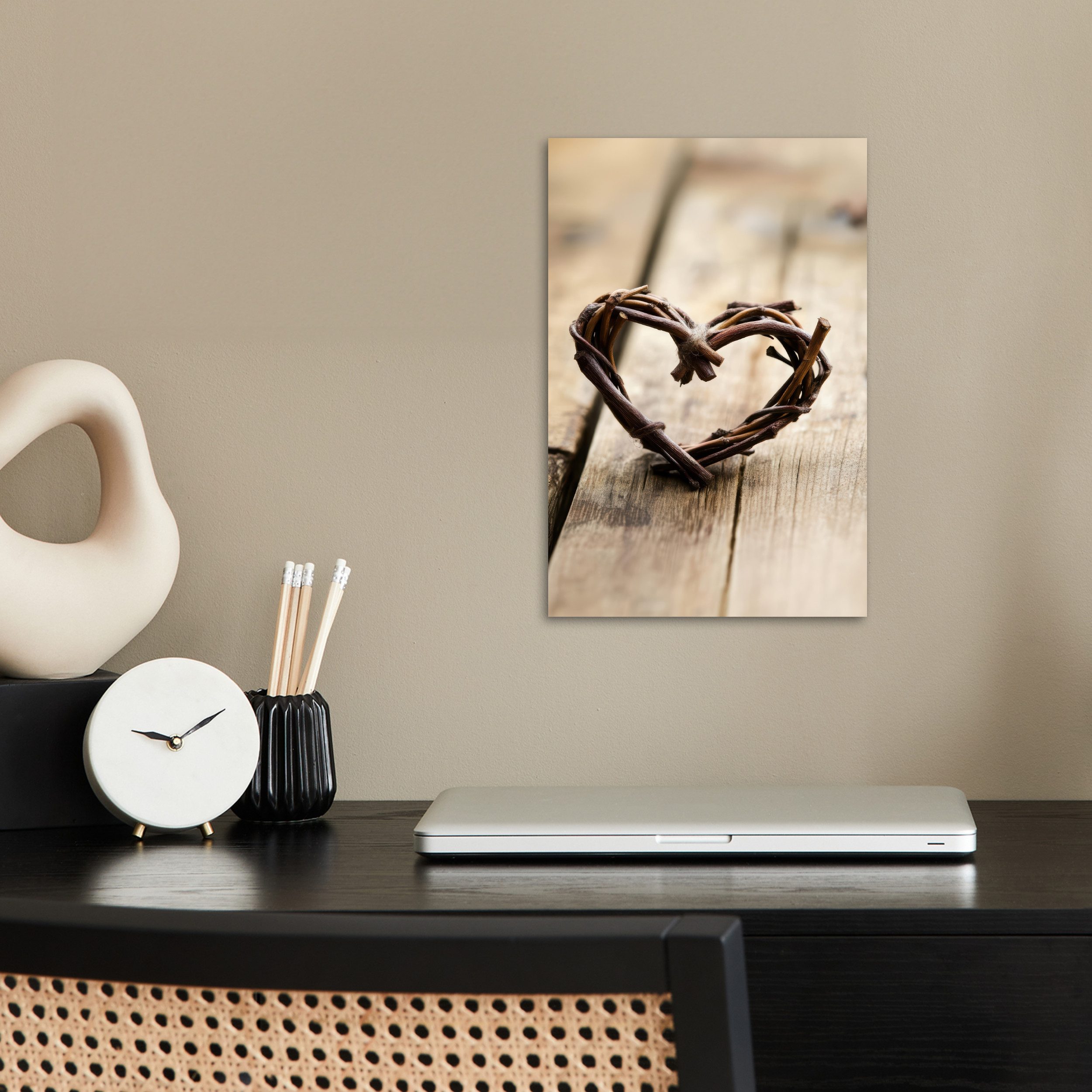 MuchoWow Poster Herz - Holz - günstig online kaufen