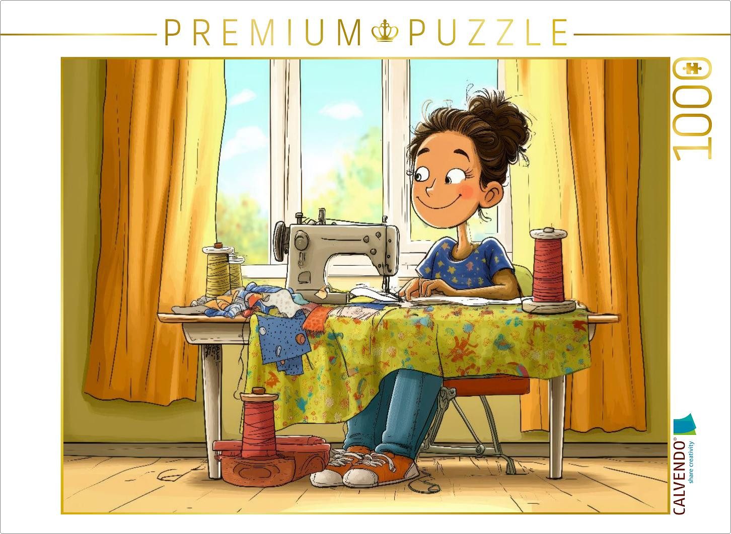 CALVENDO Puzzle CALVENDO Puzzle Meine Nähmaschine und ich, 1000 Teile Lege-Größe 64 ×, 1000 Puzzleteile