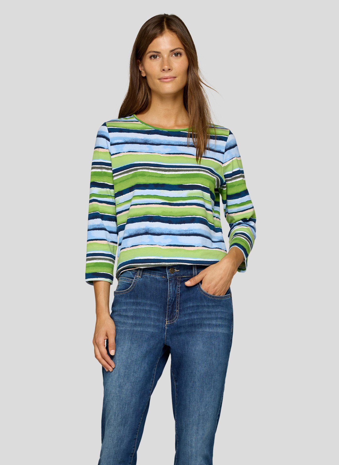 Rabe 3/4-Arm-Shirt im Streifen-Look günstig online kaufen