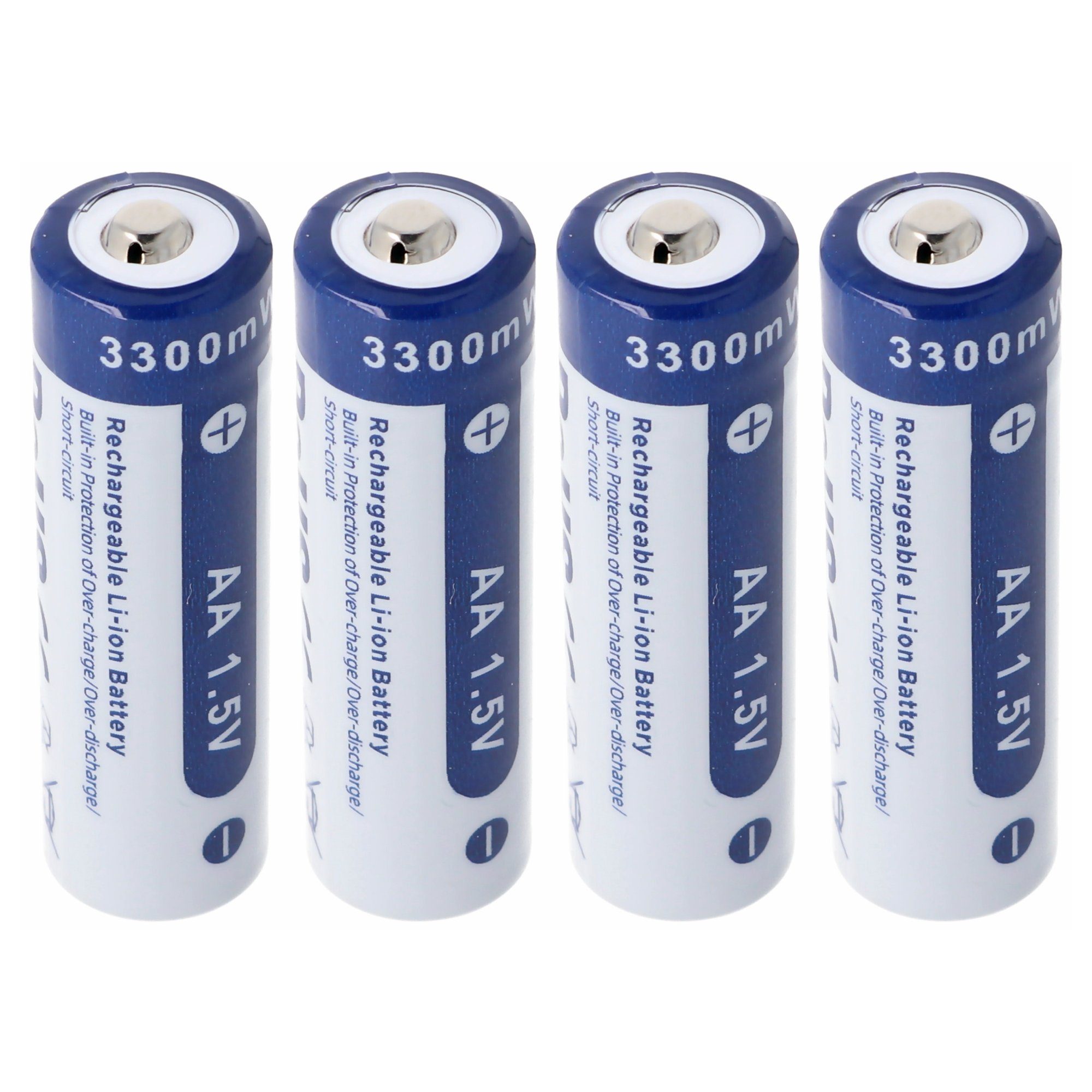 4x AA 1,5V 3300mWh typisch 2000mAh Lithium Ionen Akku wiederaufladbar Akku