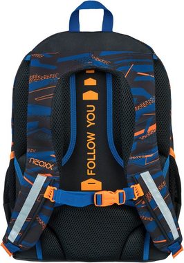 neoxx Schulrucksack Flow, Streetlight, teilweise aus recyceltem Material