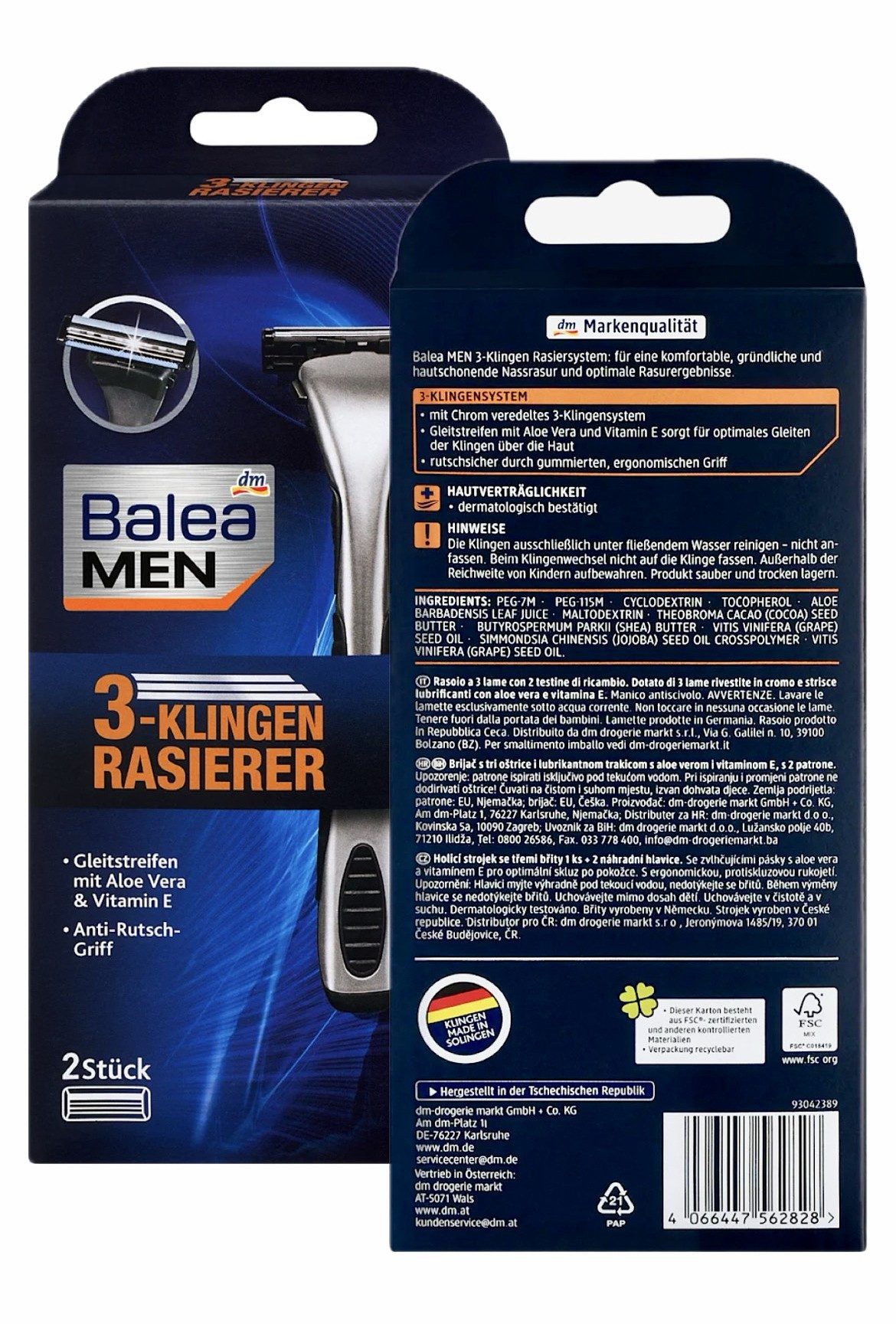dm-drogerie markt GmbH & Co. KG Nassrasierer 3-Klingen Rasierer - Balea, 1-tlg., Nassrasierer, Balea, Rasierer