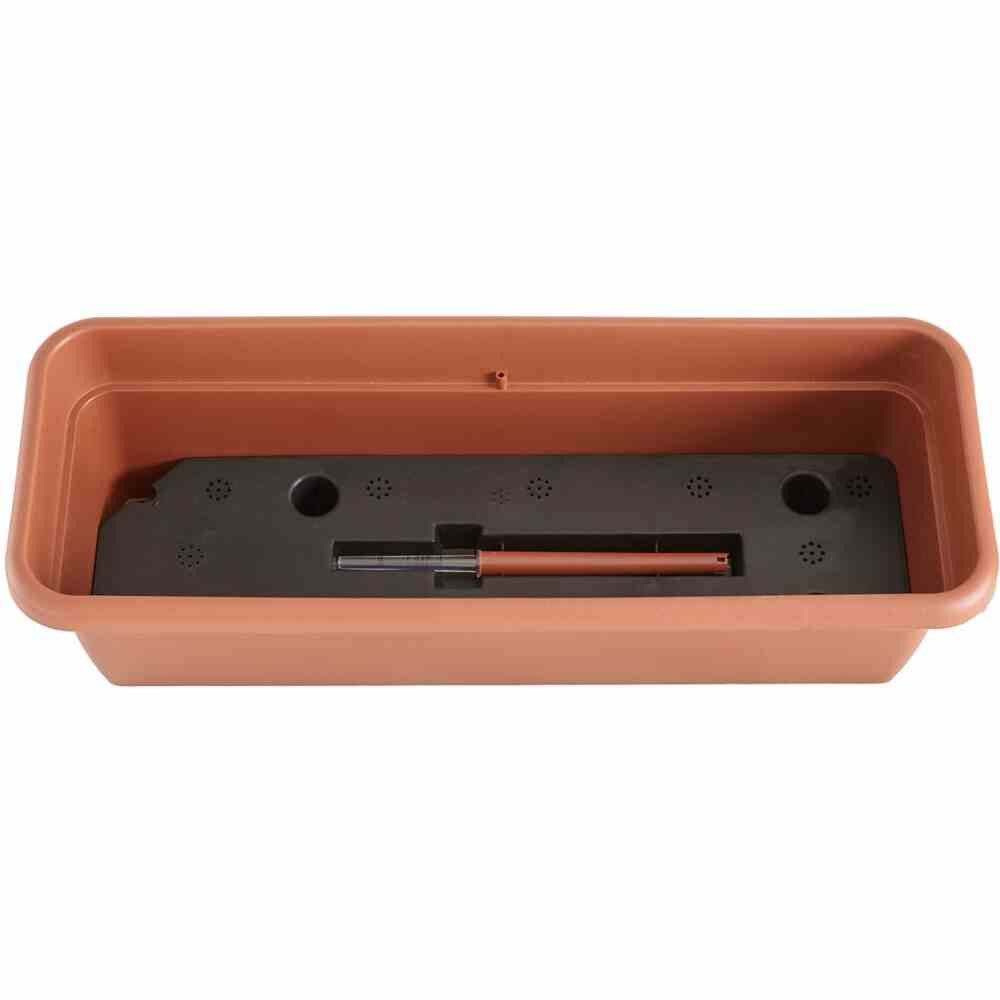 Siena Garden Hochbeet Balkonkasten 100 cm mit Einsatz und Wasserspeicher, Terracotta (0 St)