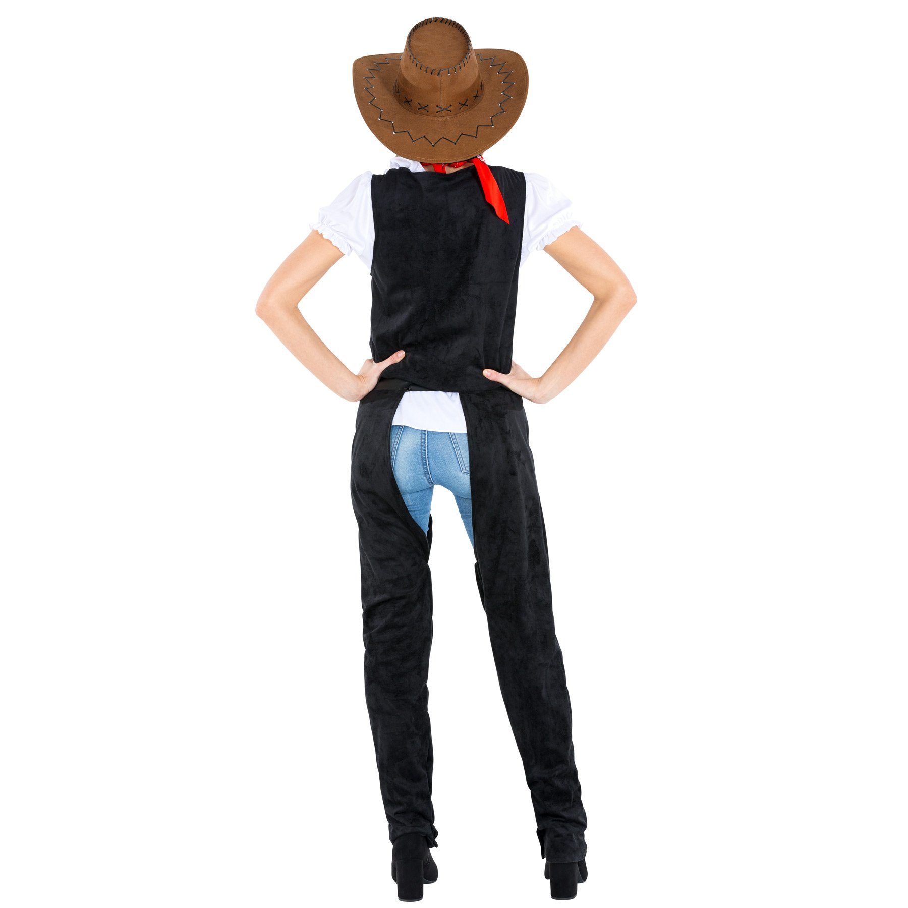 dressforfun Cowboy-Kostüm Frauenkostüm Cowgirl wild Amber, Weste in Kunstle günstig online kaufen