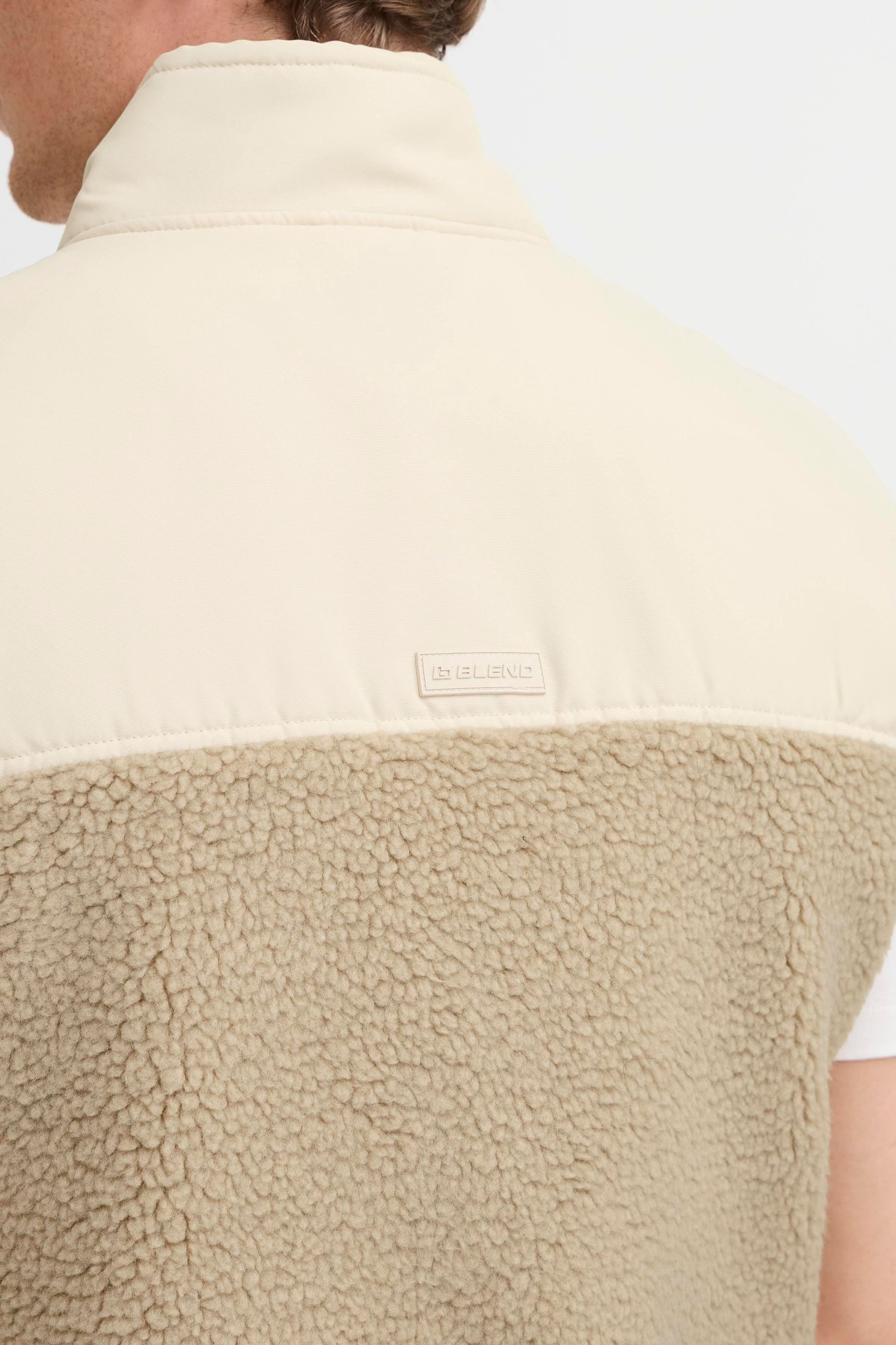 Blend Plüschweste BHErmin Sportliche Teddy-Weste in Colorblock-Optik
