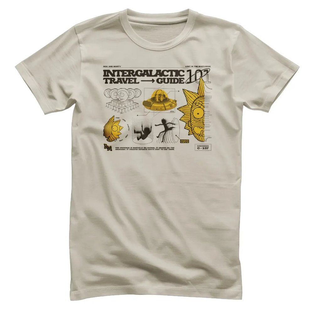 Rick and Morty T-Shirt Intergalactic Travel Guide T-Shirt