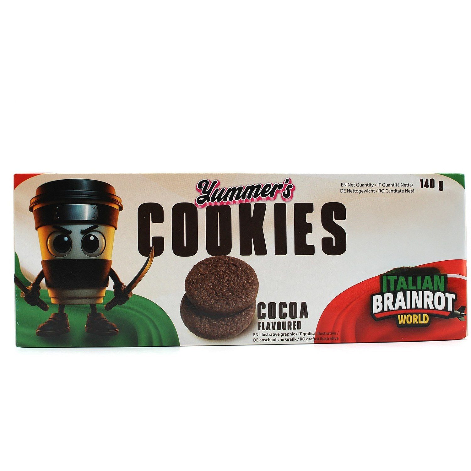 Kakao, 1 x 140 g, Brainrot Cookies Cocoa