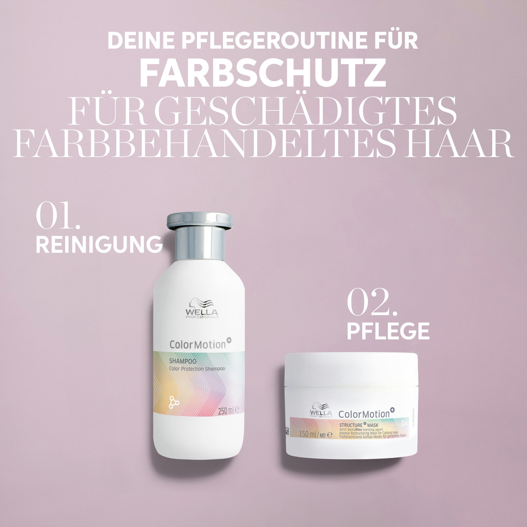 Wella Professionals Haarmaske COLOR MOTION+ STRUCTURE MASKE, für farbbehandeltes Haar, strahlender Glanz, kräftigeres Haar